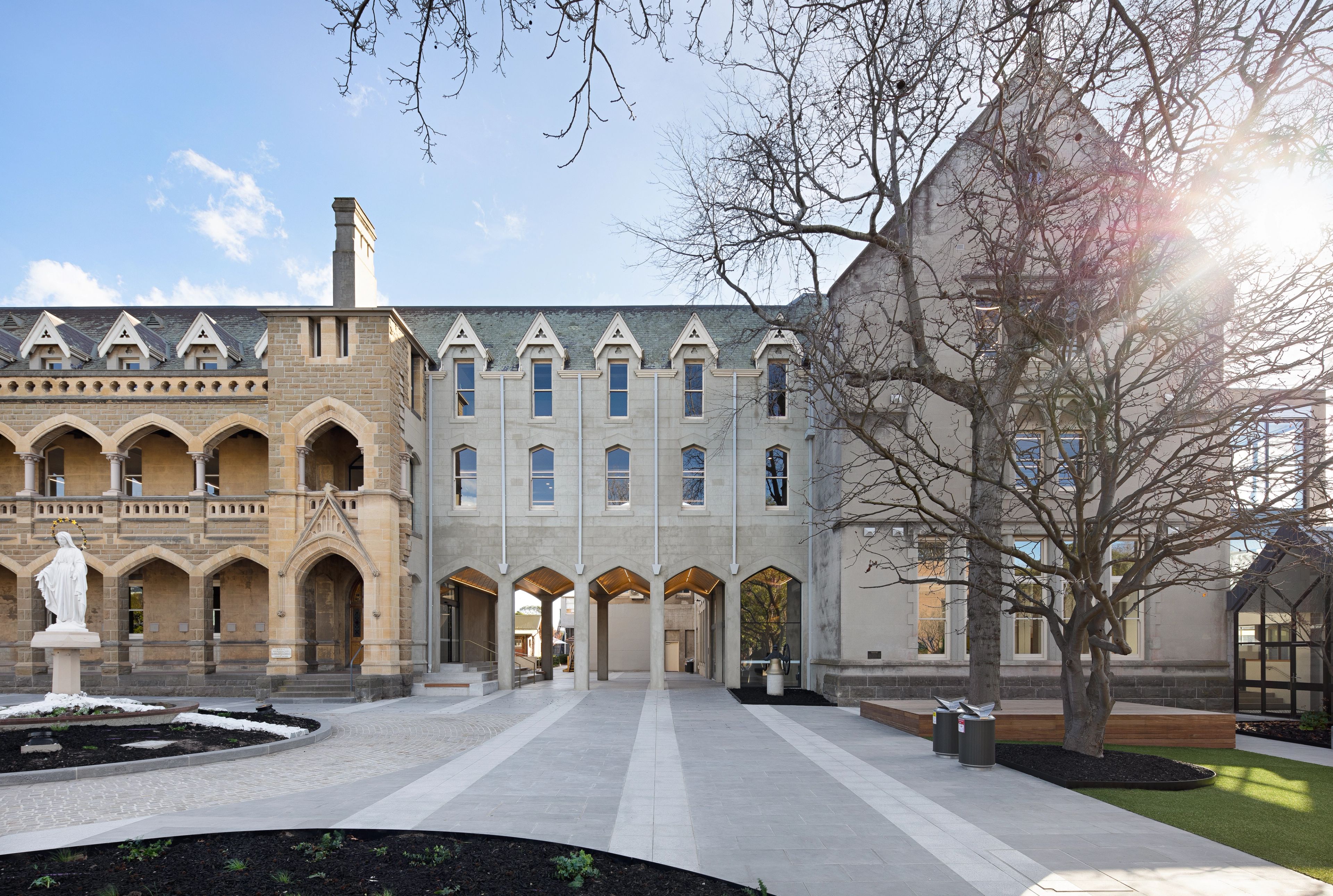 Front entrance of the Heritage Wing at Star of the Sea College.
