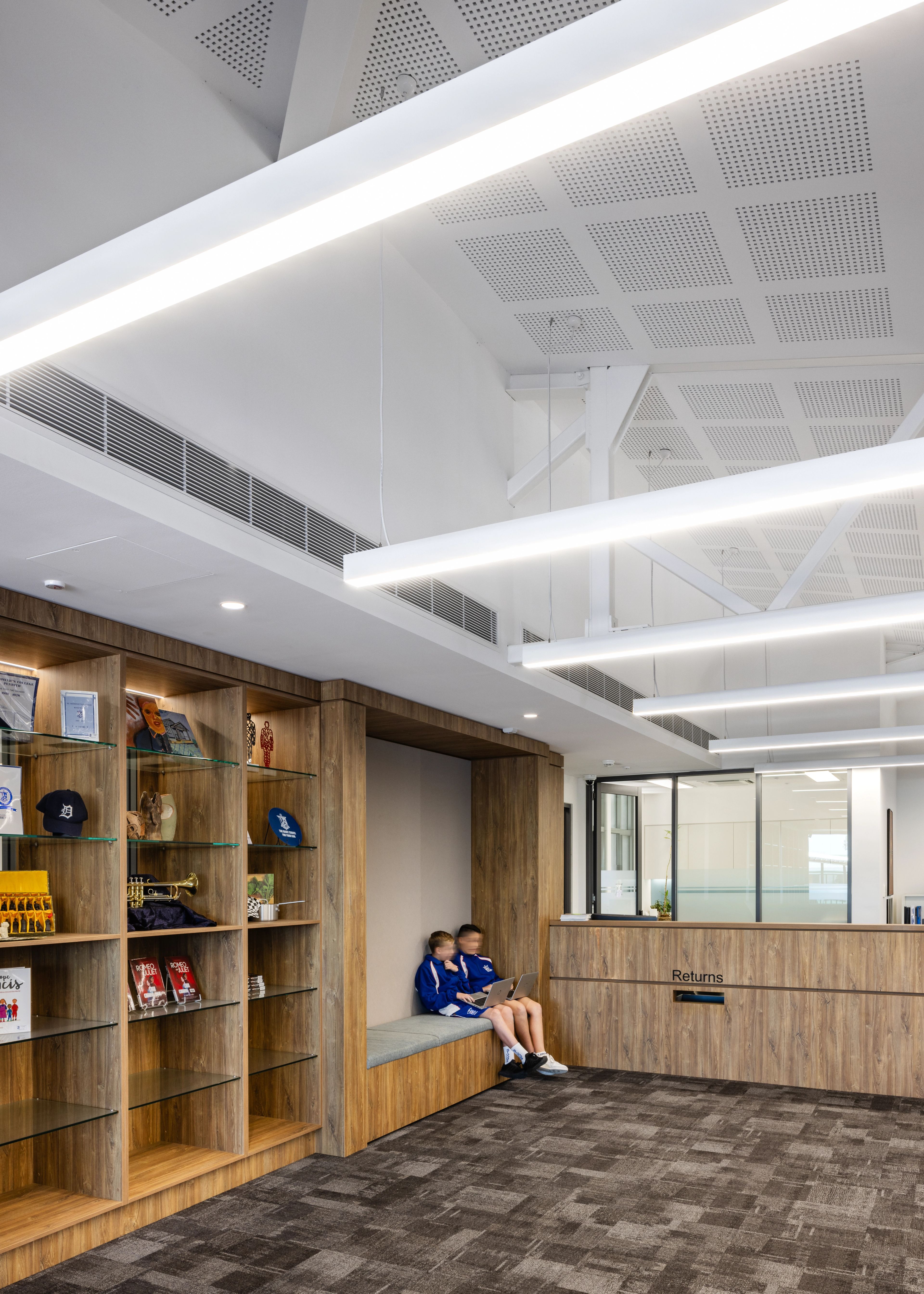 Interior shot of buildings A & E at St Dominic's College.