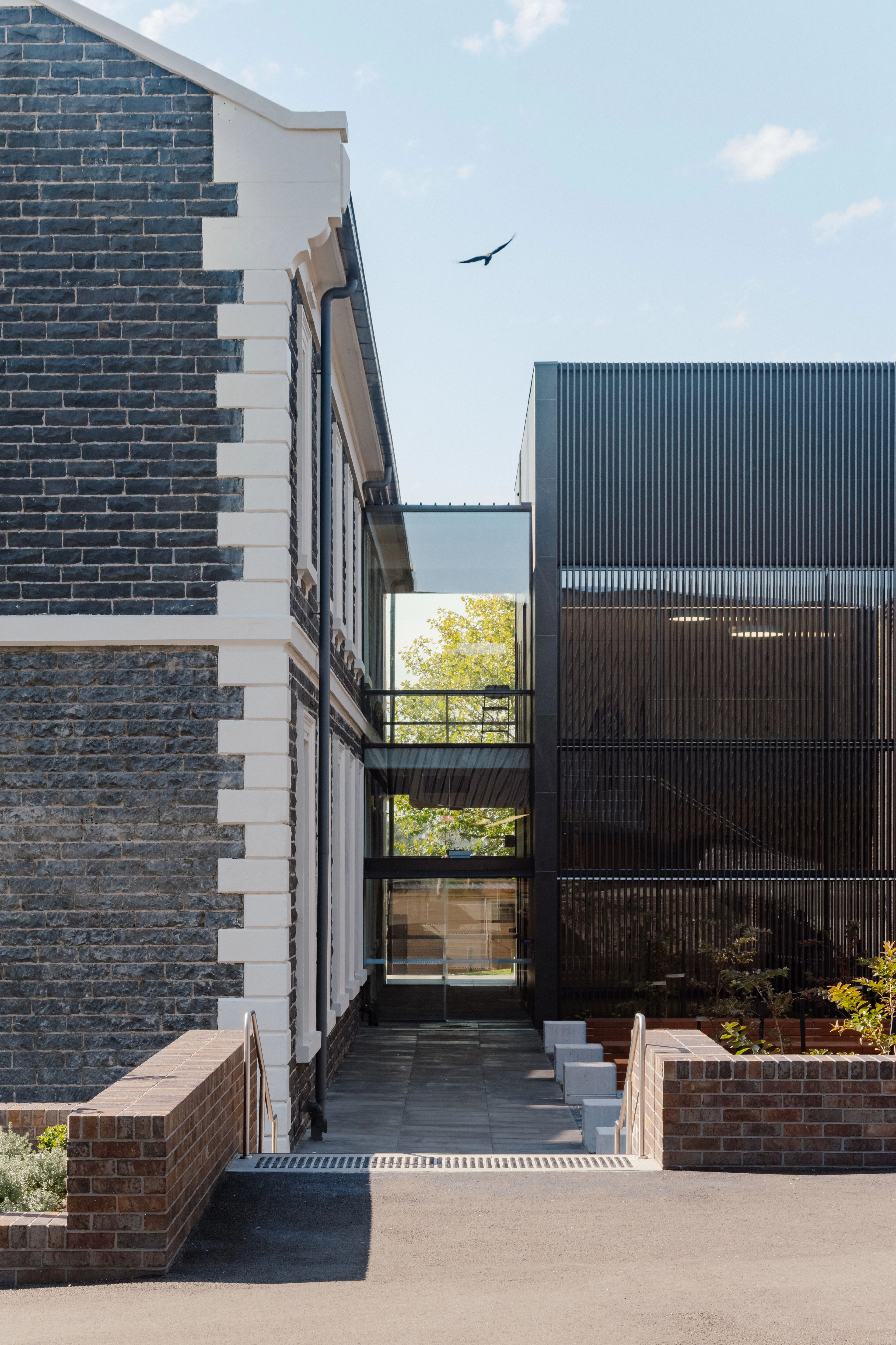 Front entrance of the Arts and Learning Precinct at St Joseph's College.