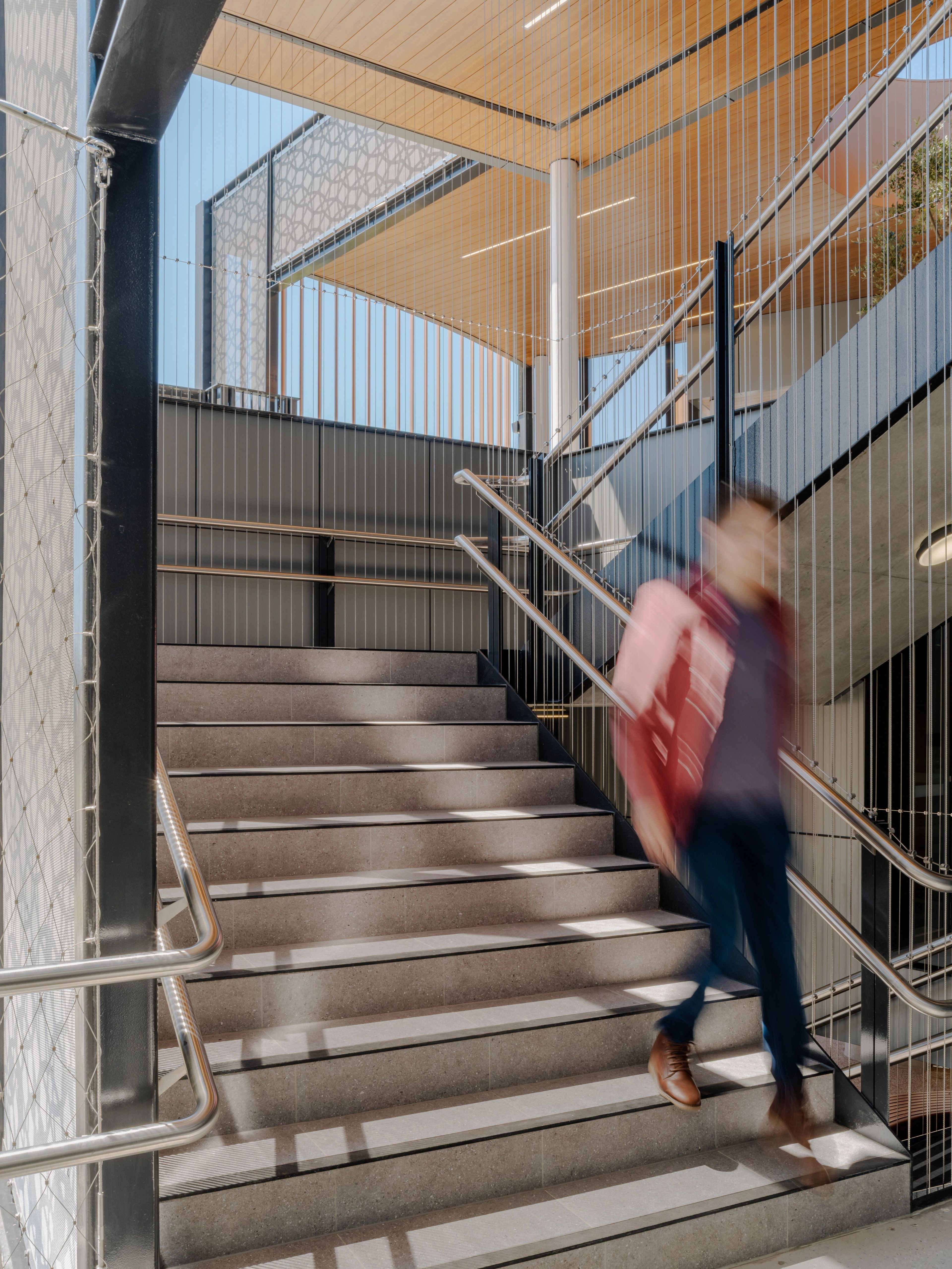 Stairwell of the Islamic College of Melbourne - Administration & Wellness Centre.
