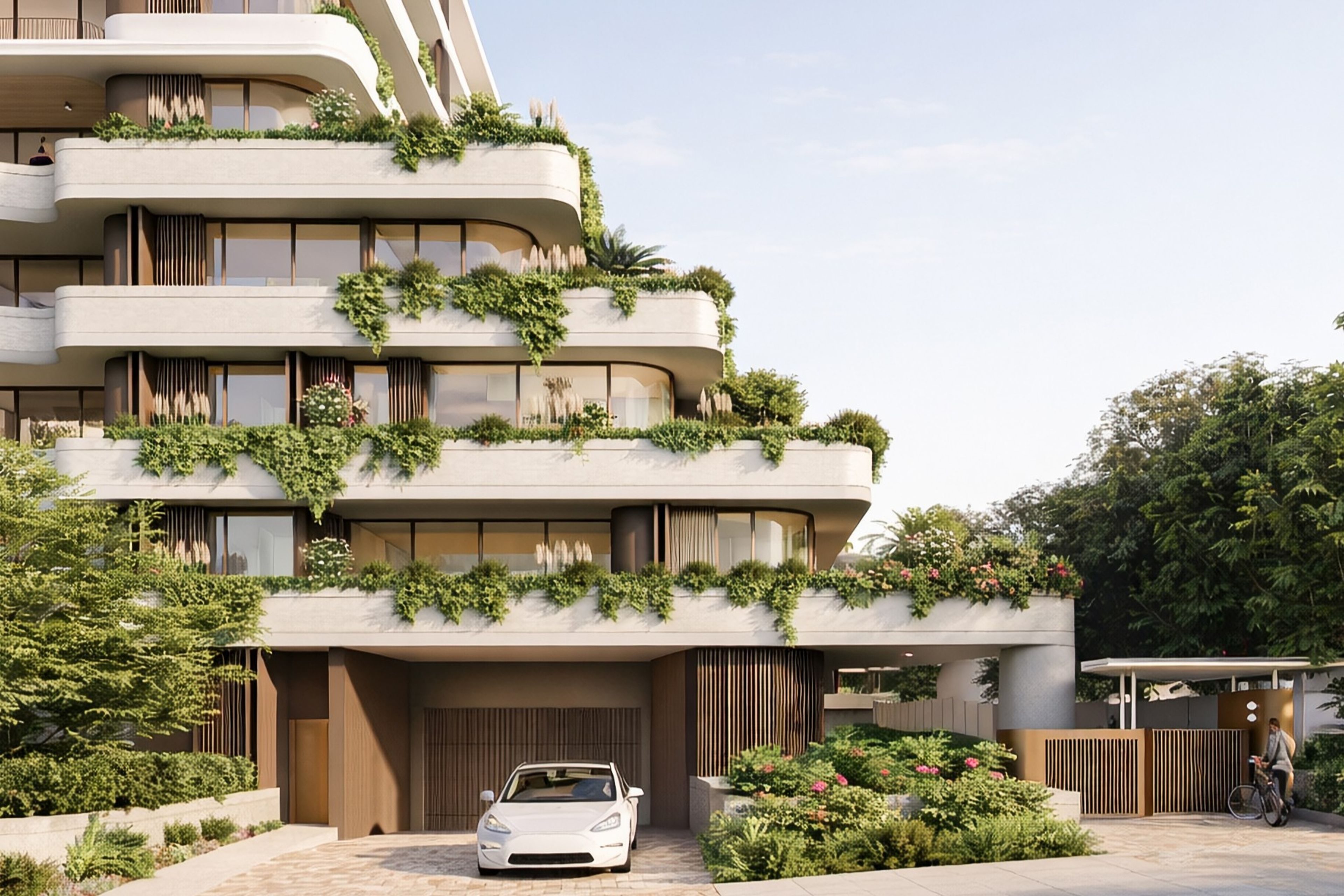 Exterior render of McIntosh & Werona Apartments.