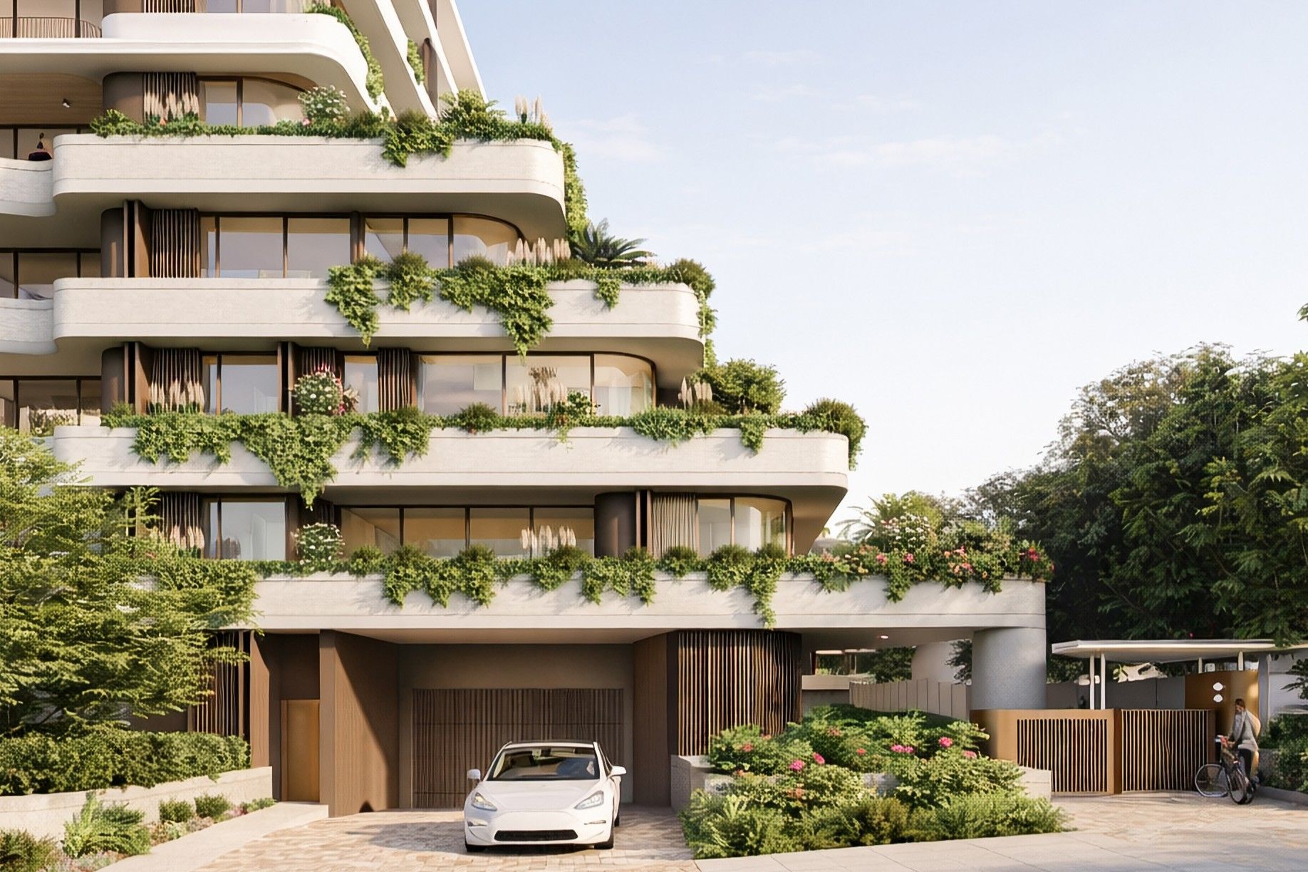 Exterior render of McIntosh & Werona Apartments.