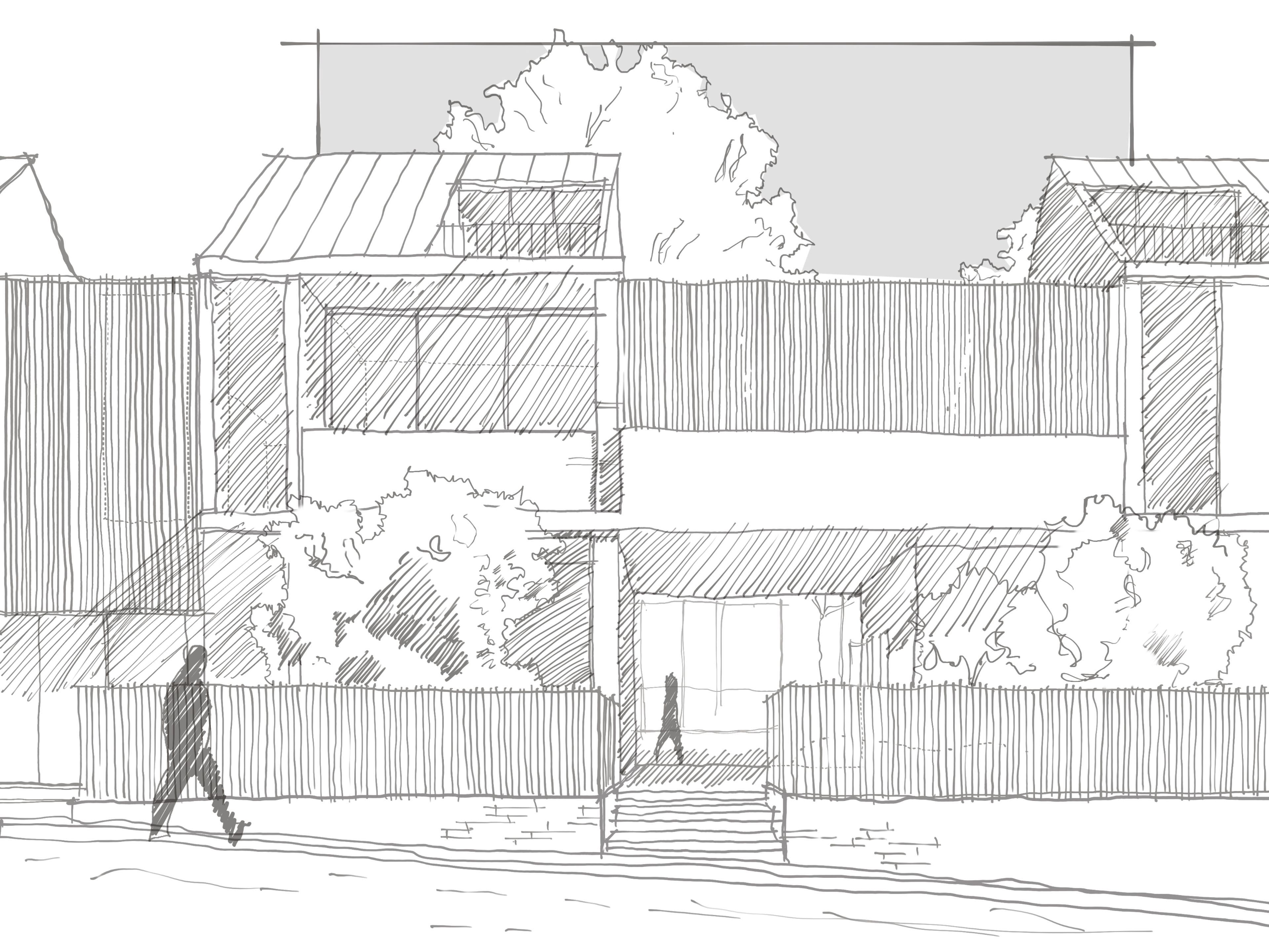 PMDL, sectional sketch of a building