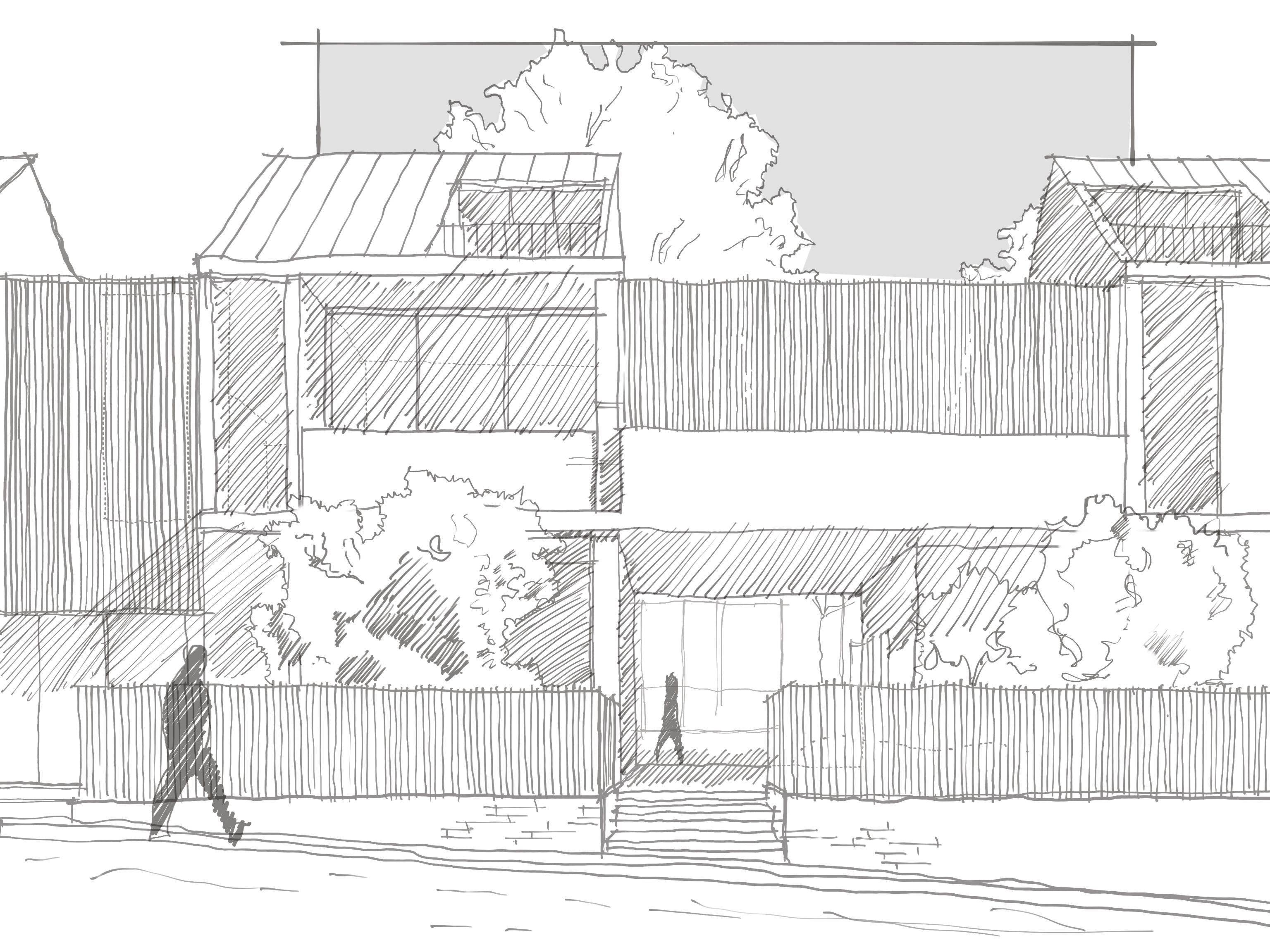 PMDL, sectional sketch of a building