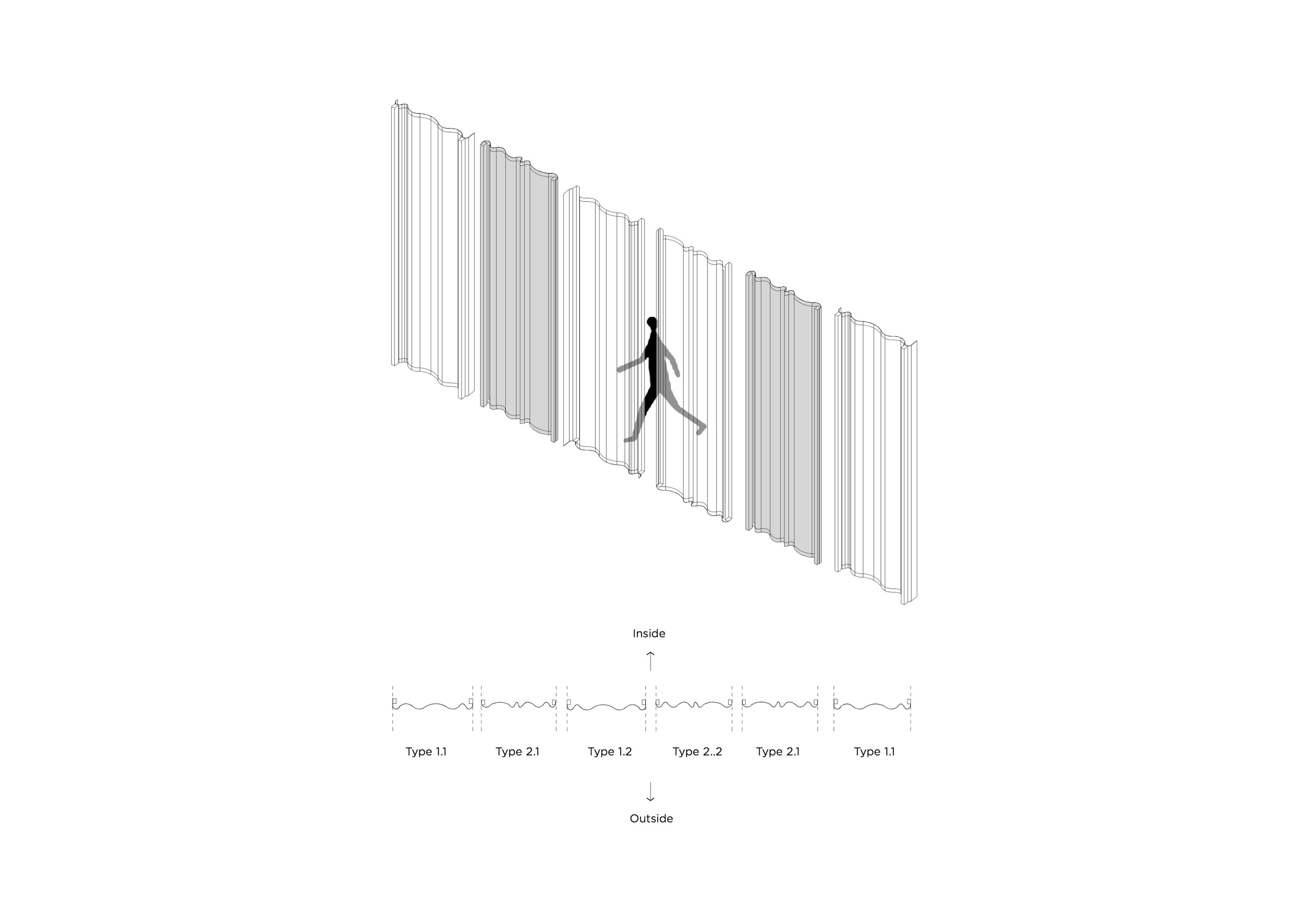 Facade study diagrams for Trinity Grammar School.