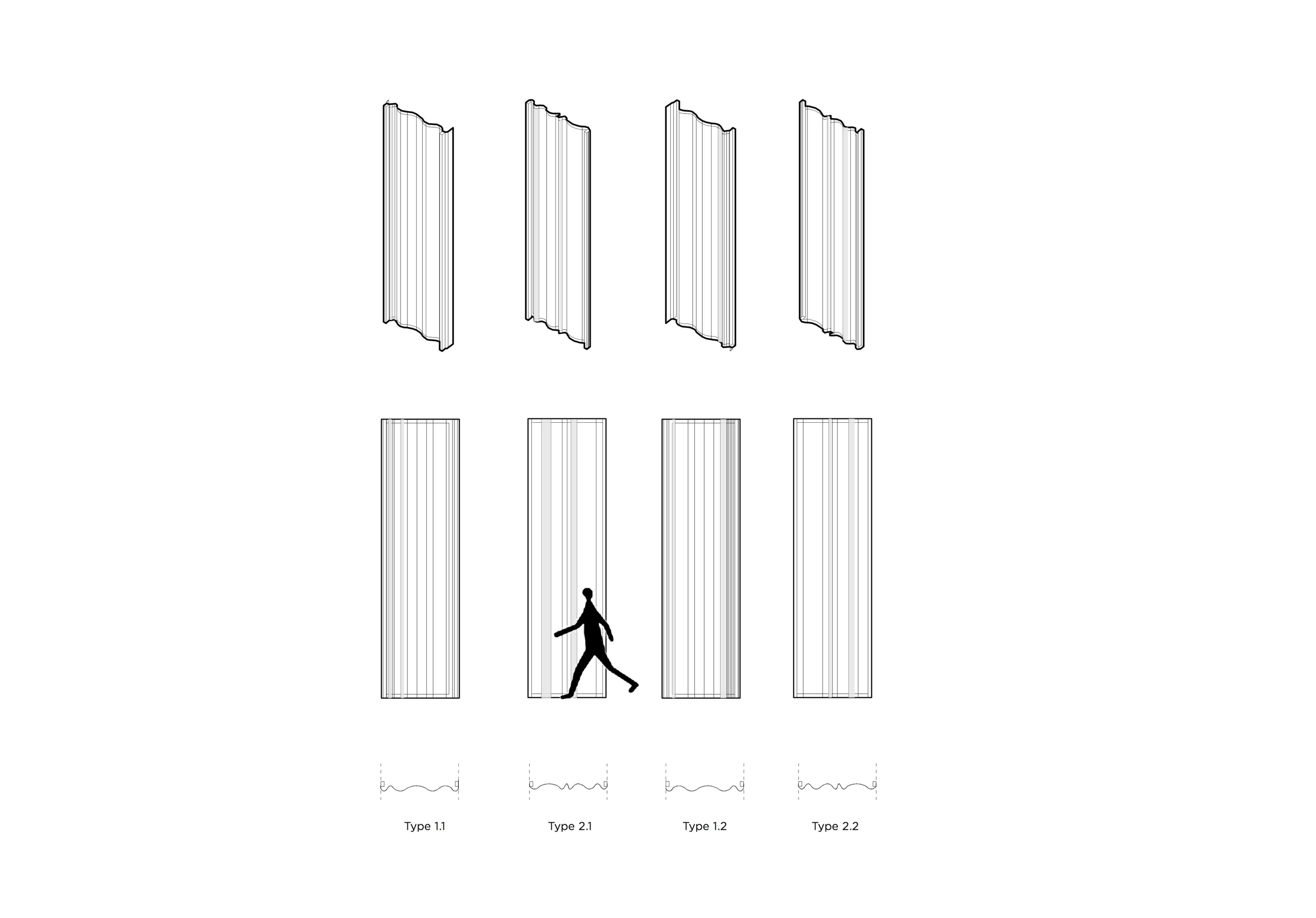 Facade study diagrams for Trinity Grammar School.