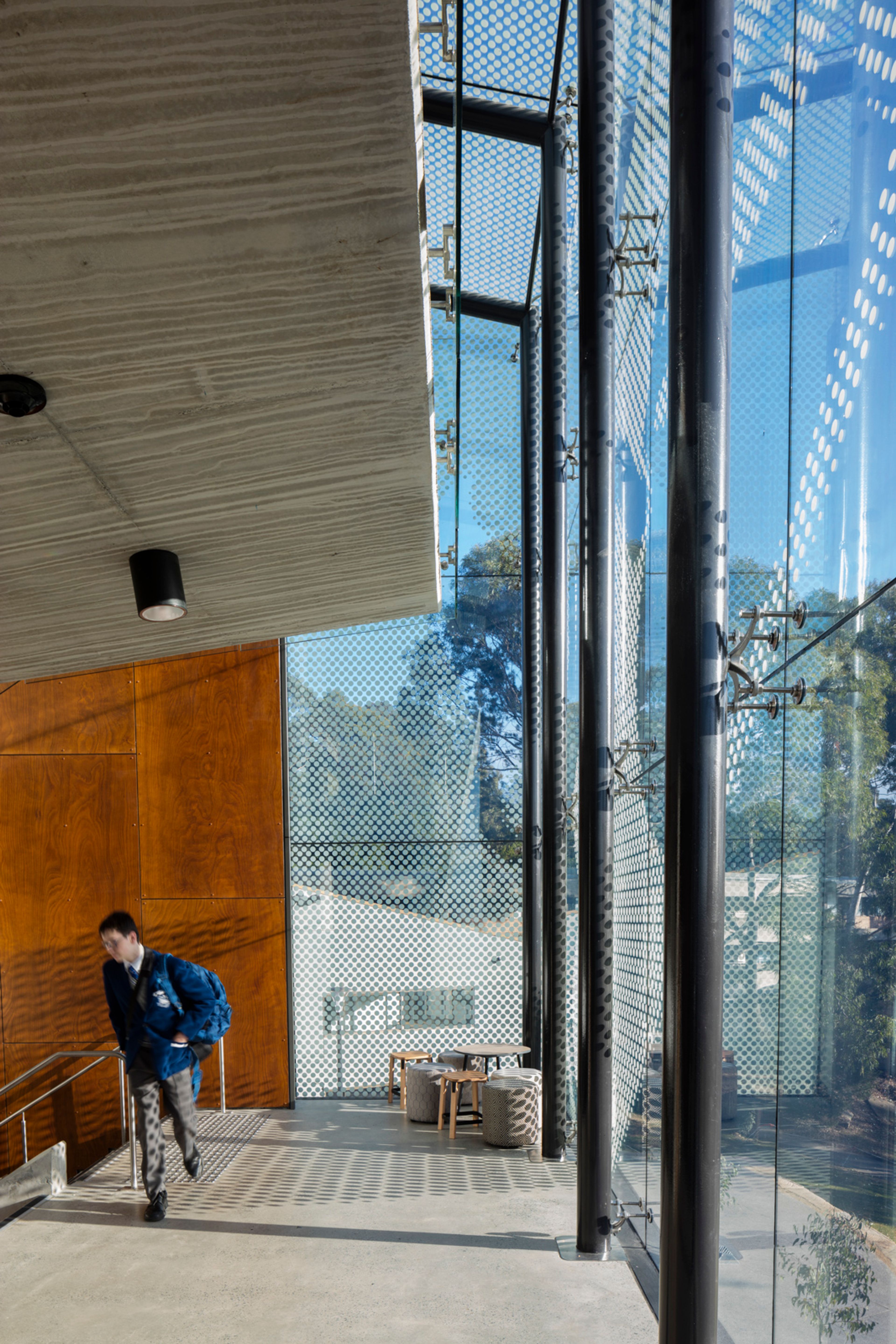 Stair landing of the Therry Building at St Ignatius' College.