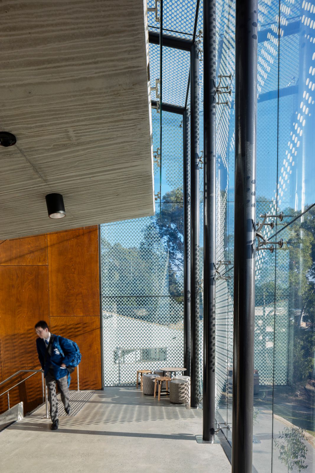 Stair landing of the Therry Building at St Ignatius' College.