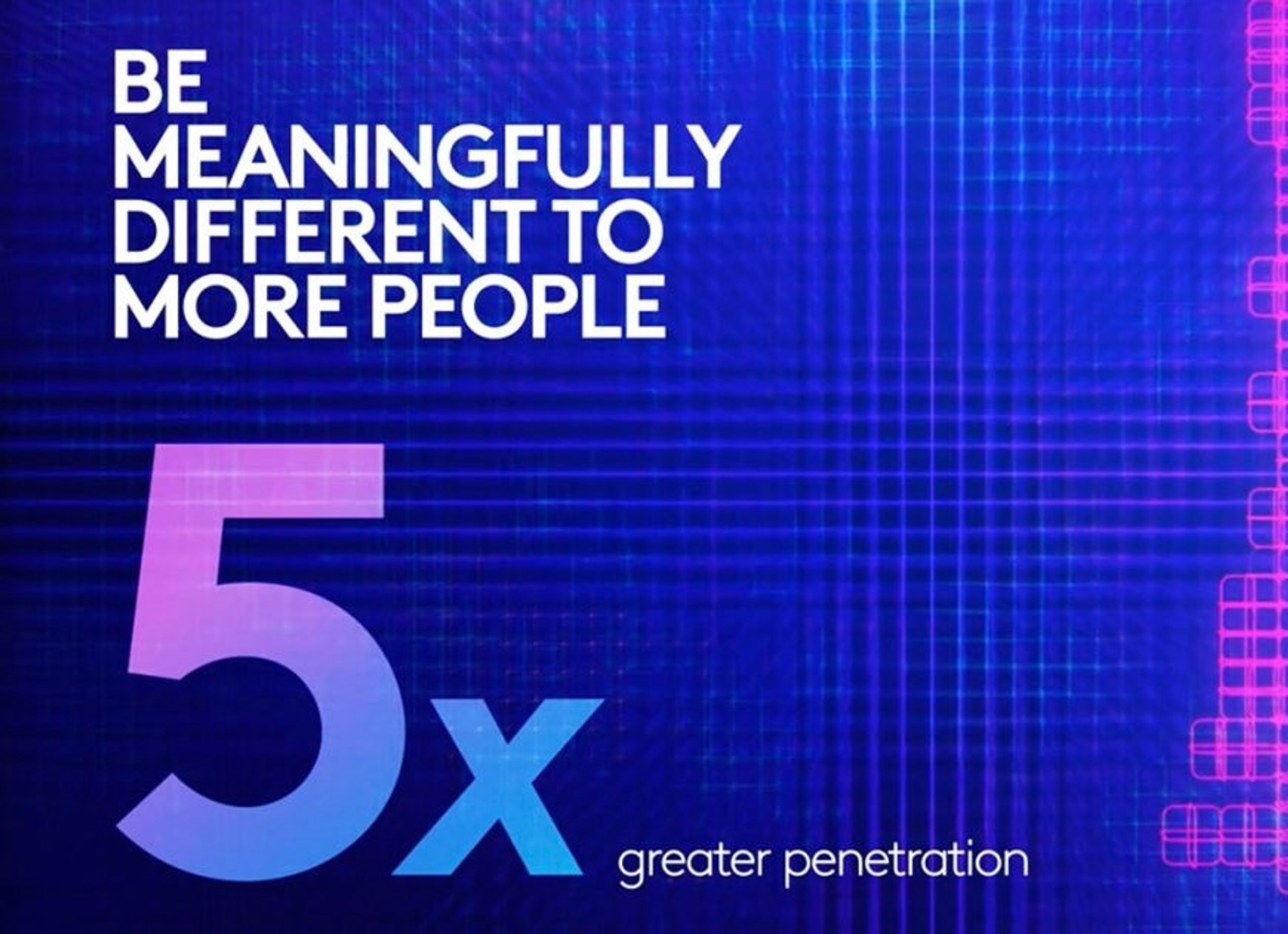 Bilde med teksten: Be Beaningfully Different to More People