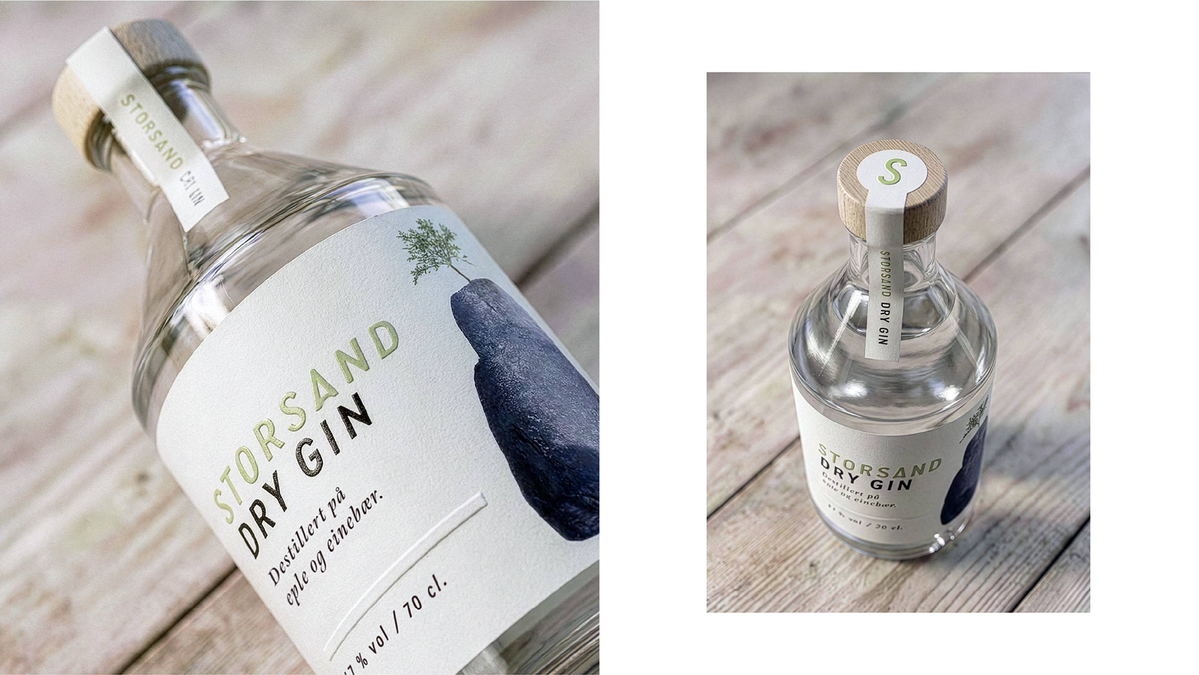 To flasker Storsand Dry Gin