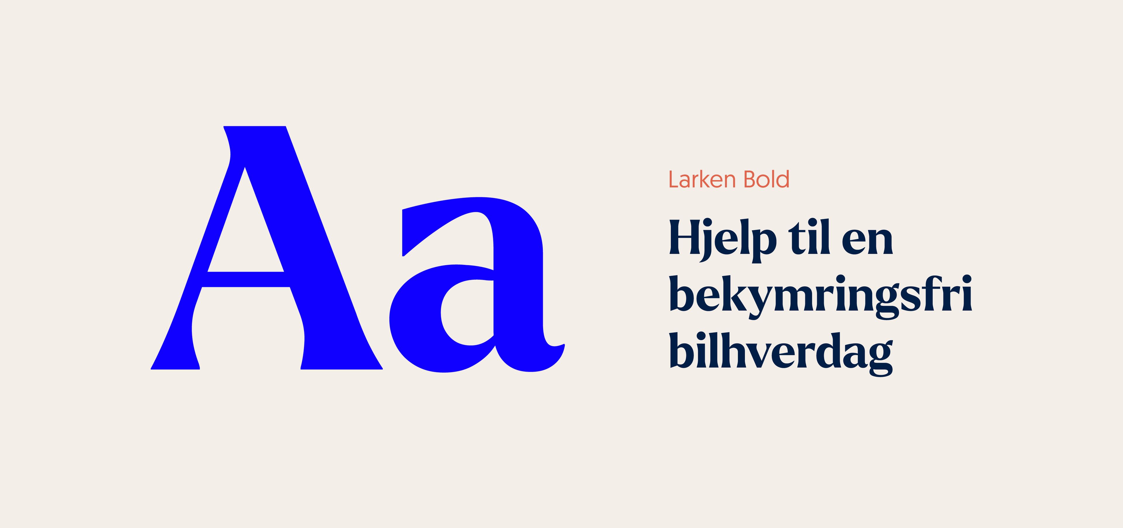 Møller Bil typografi font