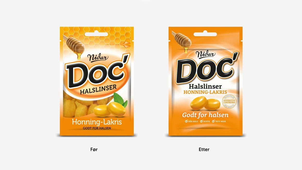 Doc pakningsdesign før og etter