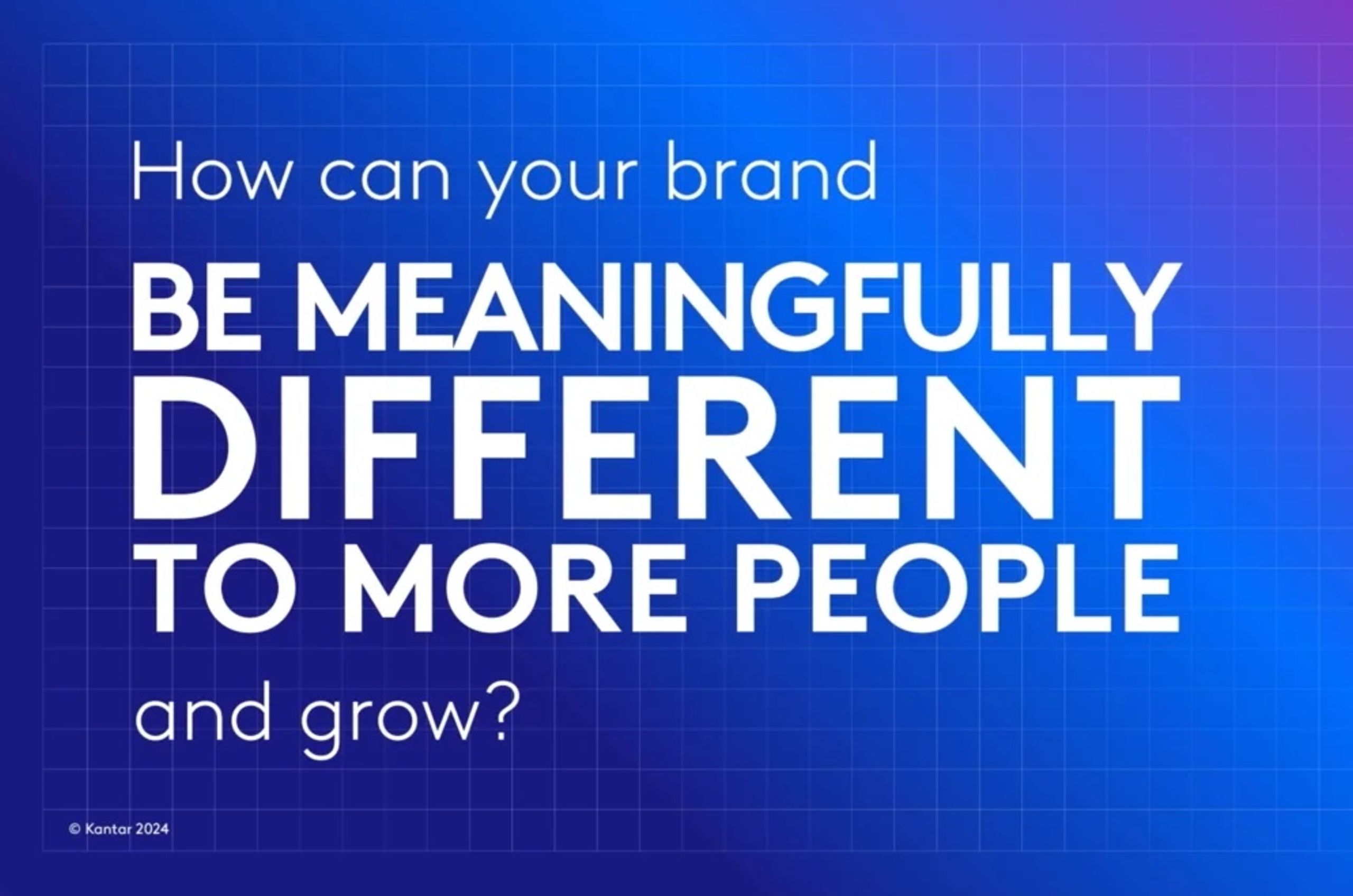 Bilde med teksten: Be Beaningfully Different to More People