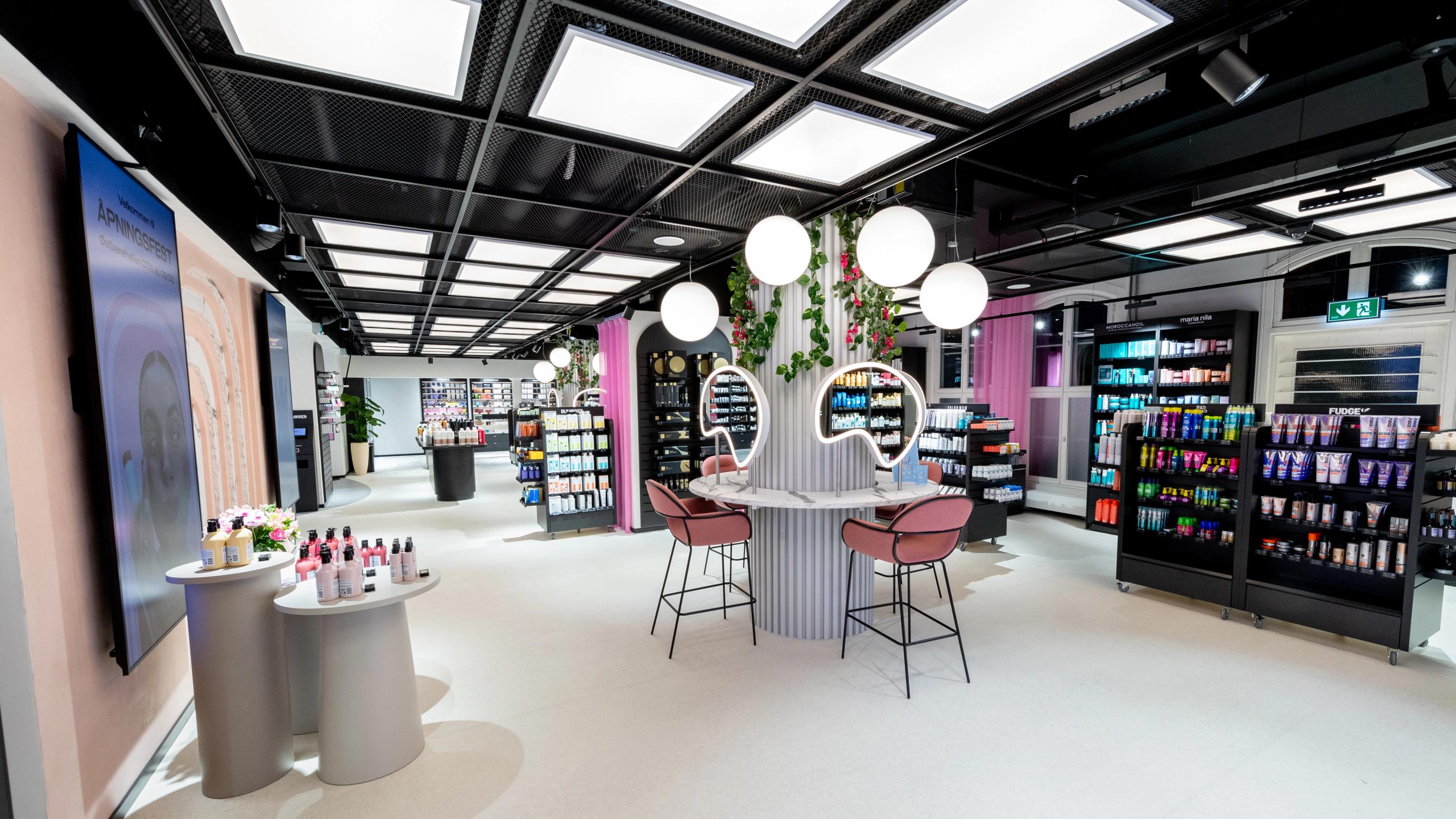 Bilde av nytt konsept og retaildesign for beauty kjeden Blivakker