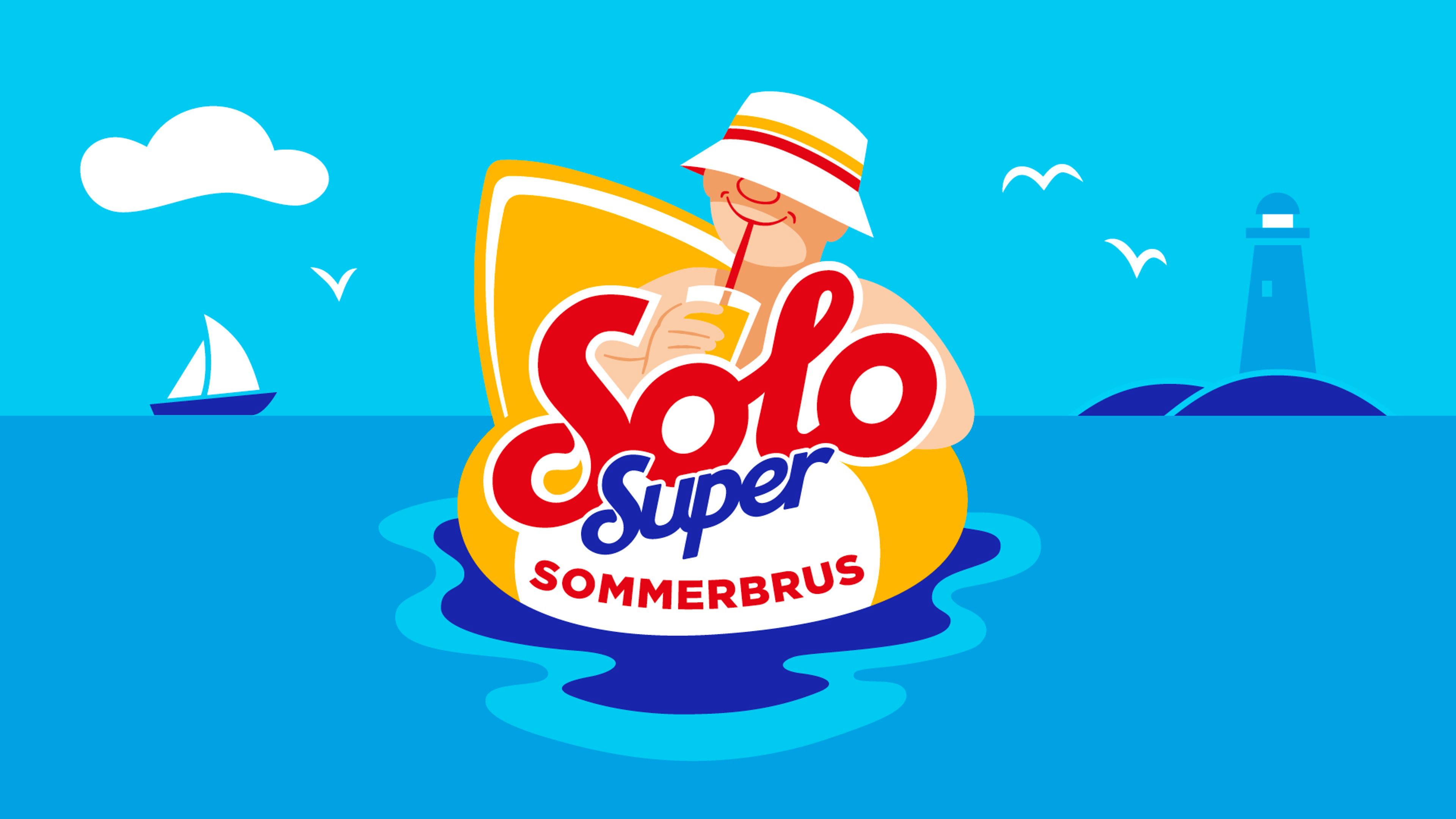 Illustrasjon Solo super sommerbrus