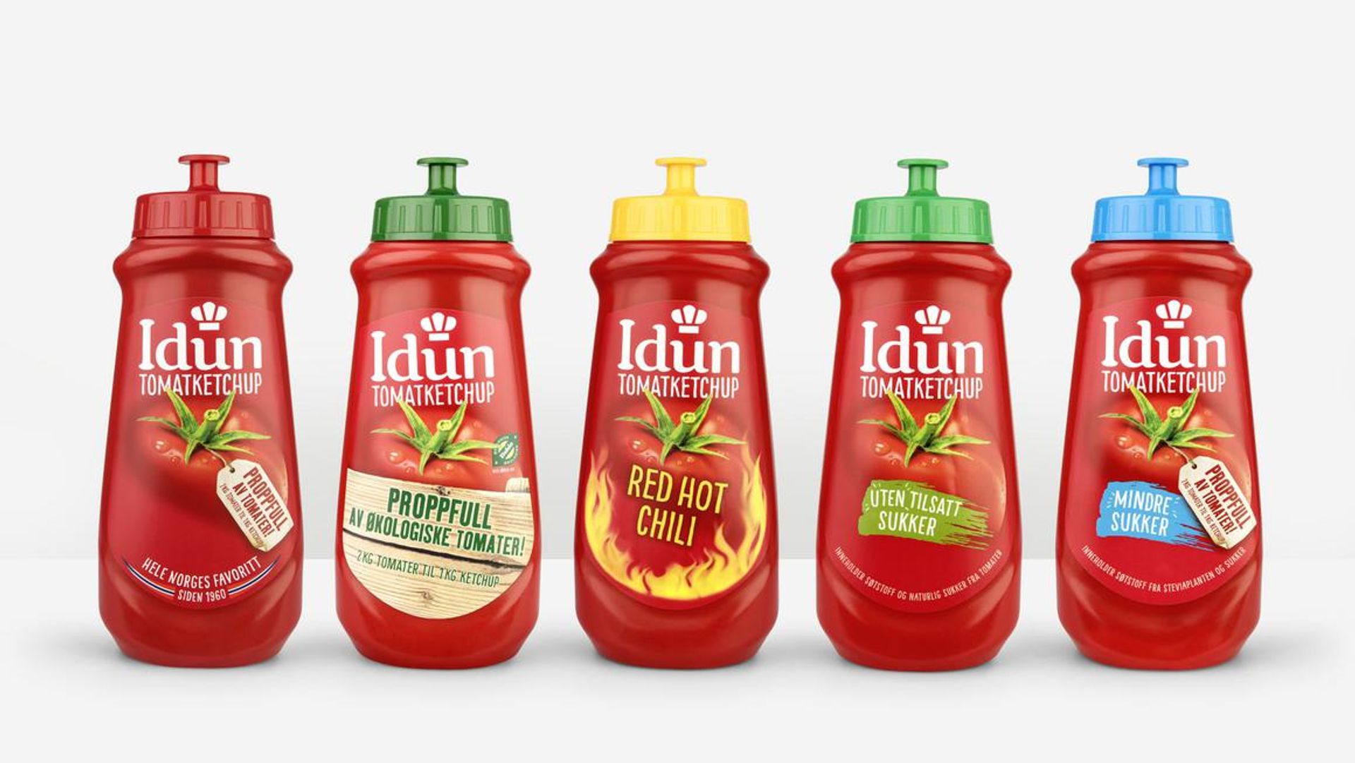 Fem varianter Idun ketchup