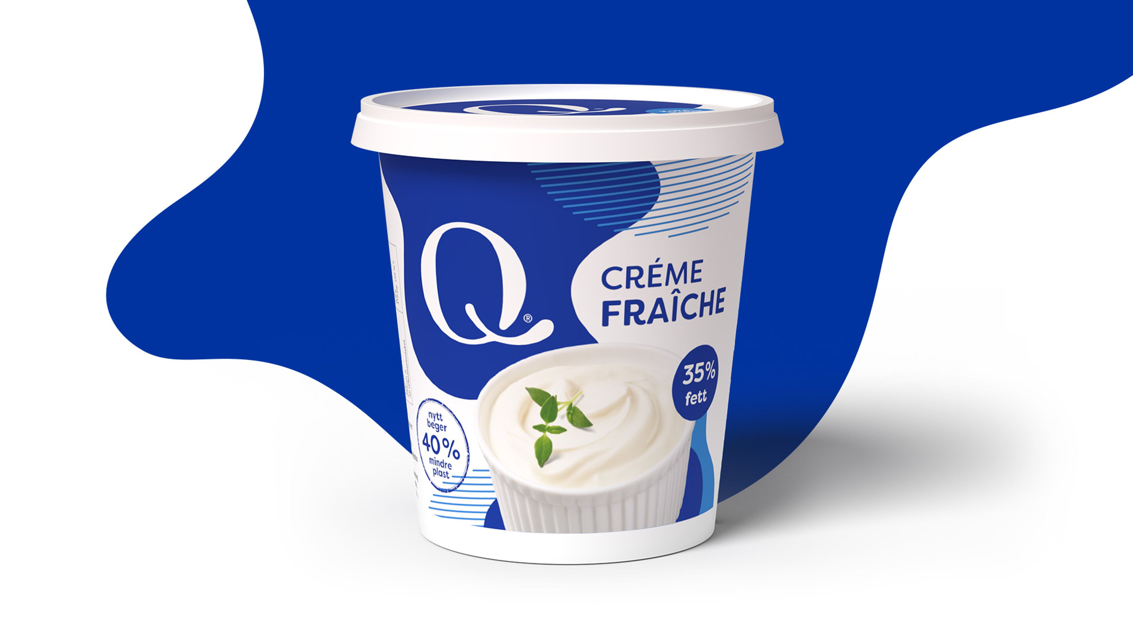 Redesign av pakningene på creme fraiche