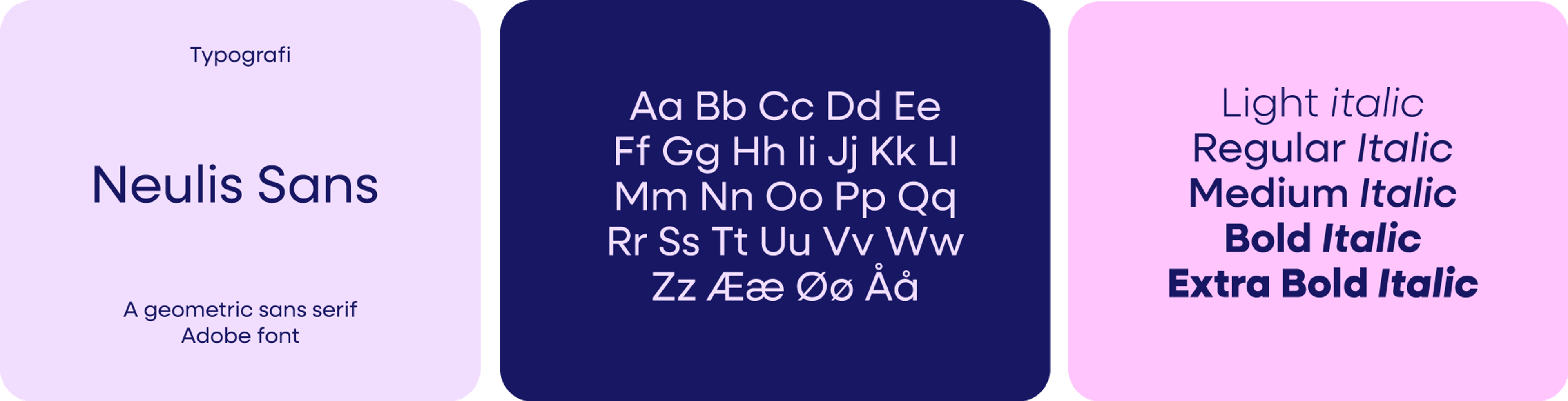 Typografi, font Neulis Sans