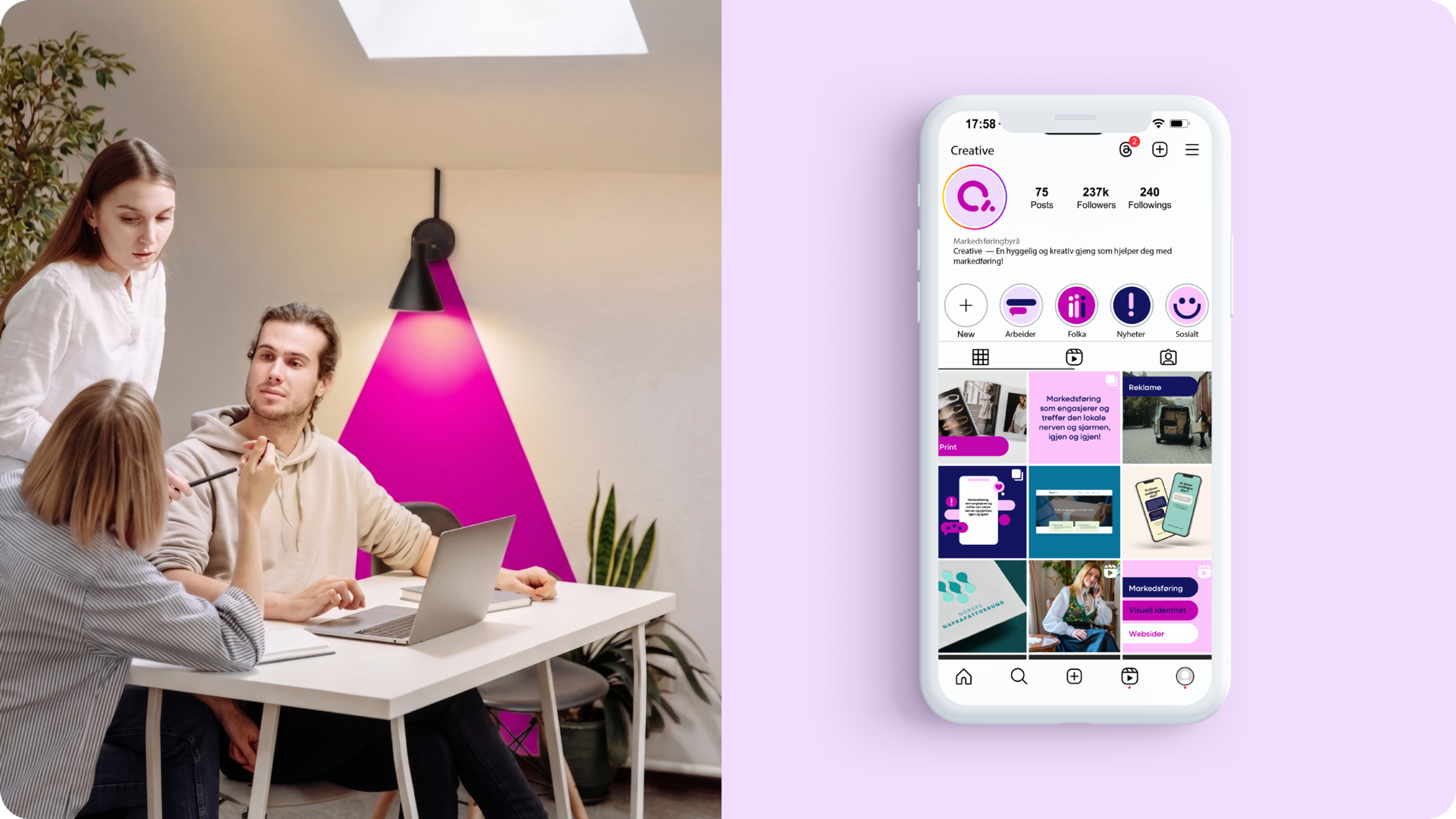 Creative workspace og instagram