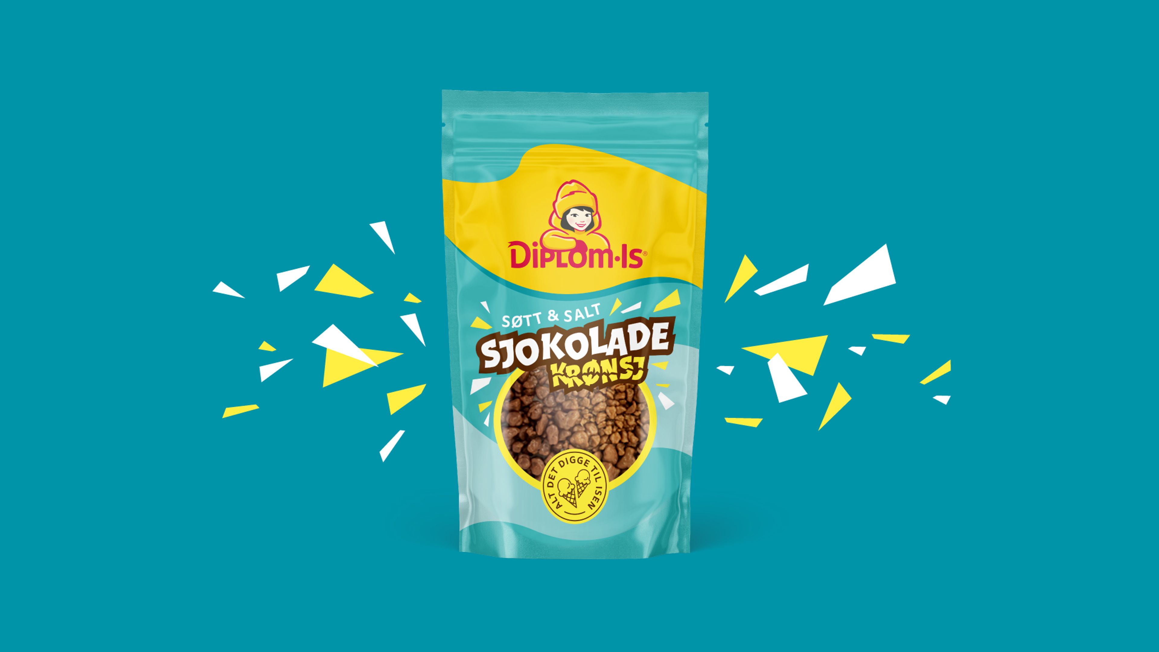 Pakningsdesign Diplom-Is sjokolade tilbehør