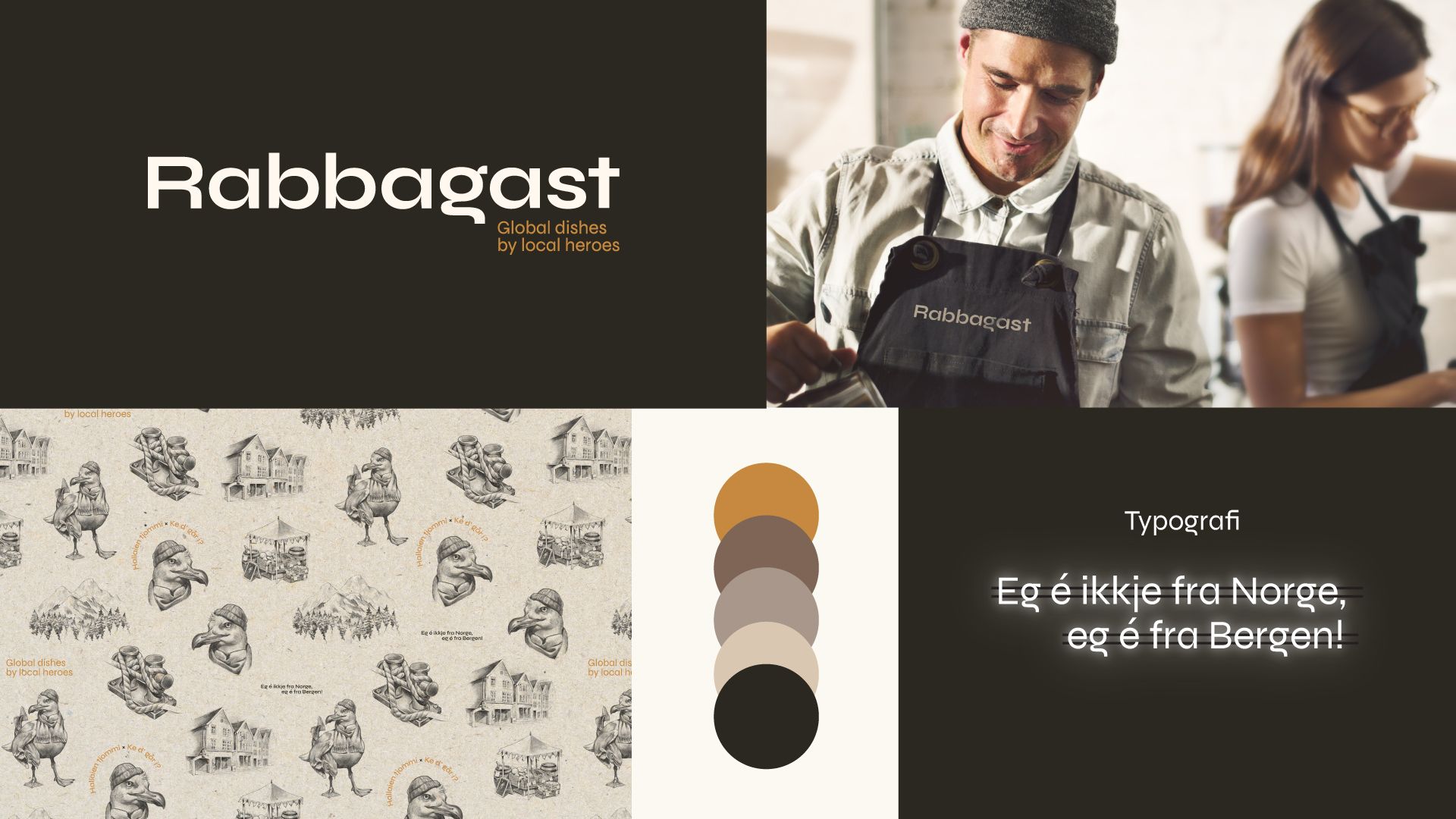 Logo og mønster Rabbagast