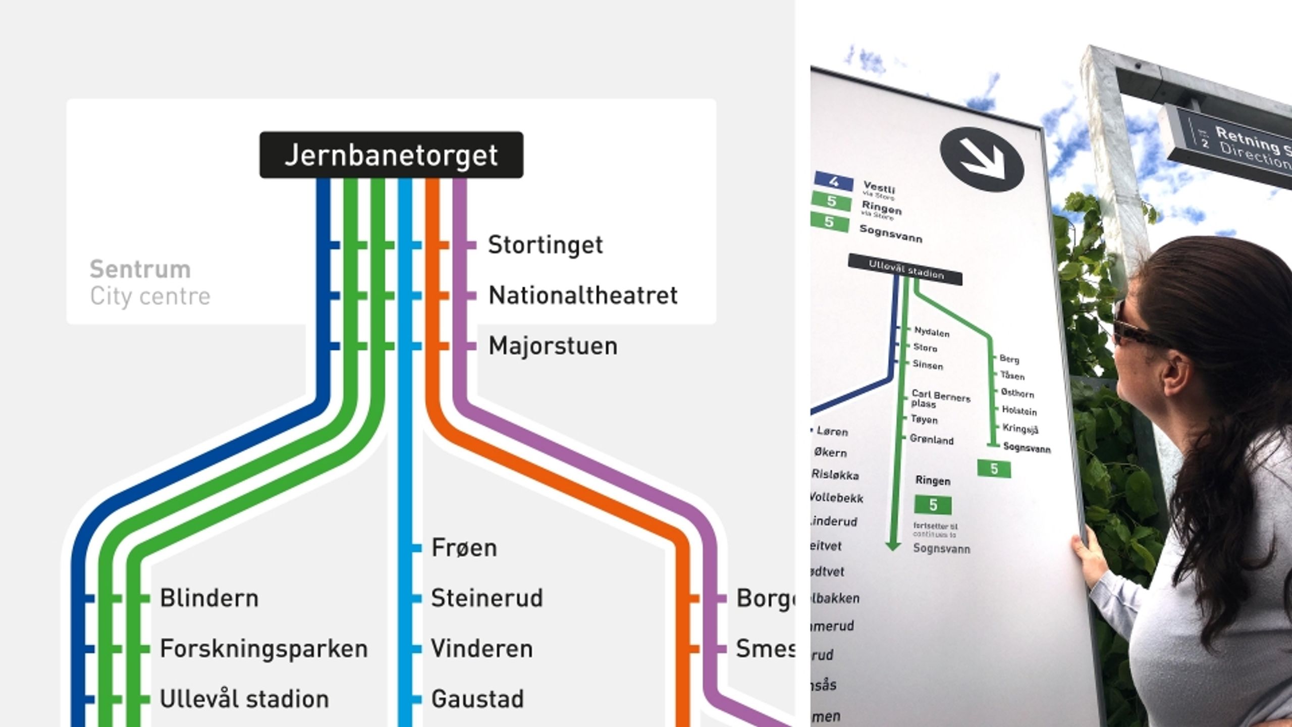 Linjekart Jernbanetorget