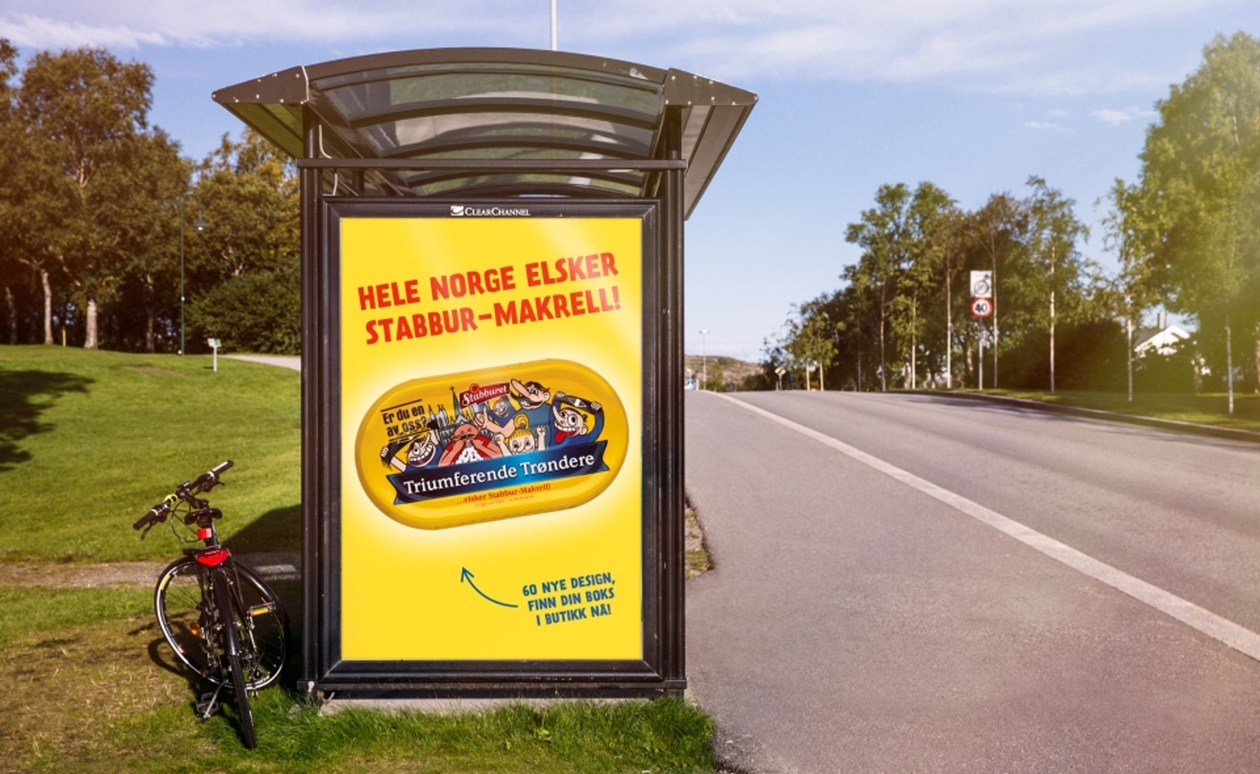 Reklameplakat langs veien