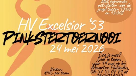 Pinkstertoernooi 2026 - 24 mei!