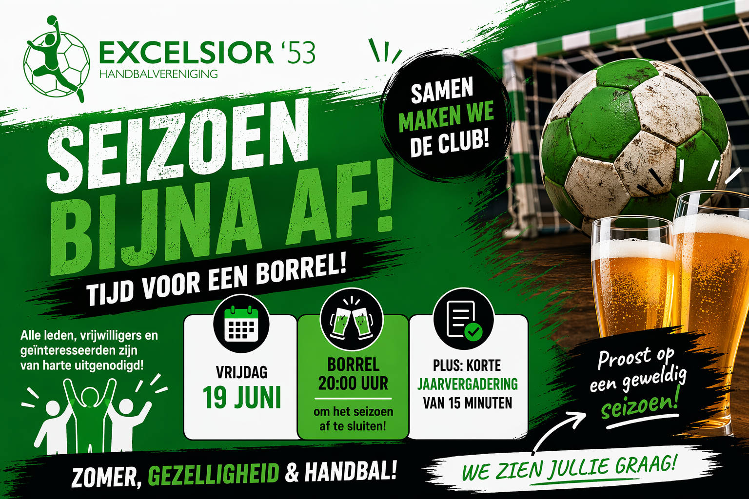Vrijwilligers avond + Jaarvergadering!