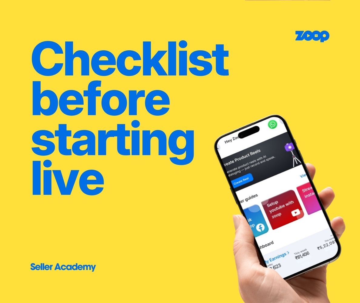Checklist for Sellers before starting a livestream
