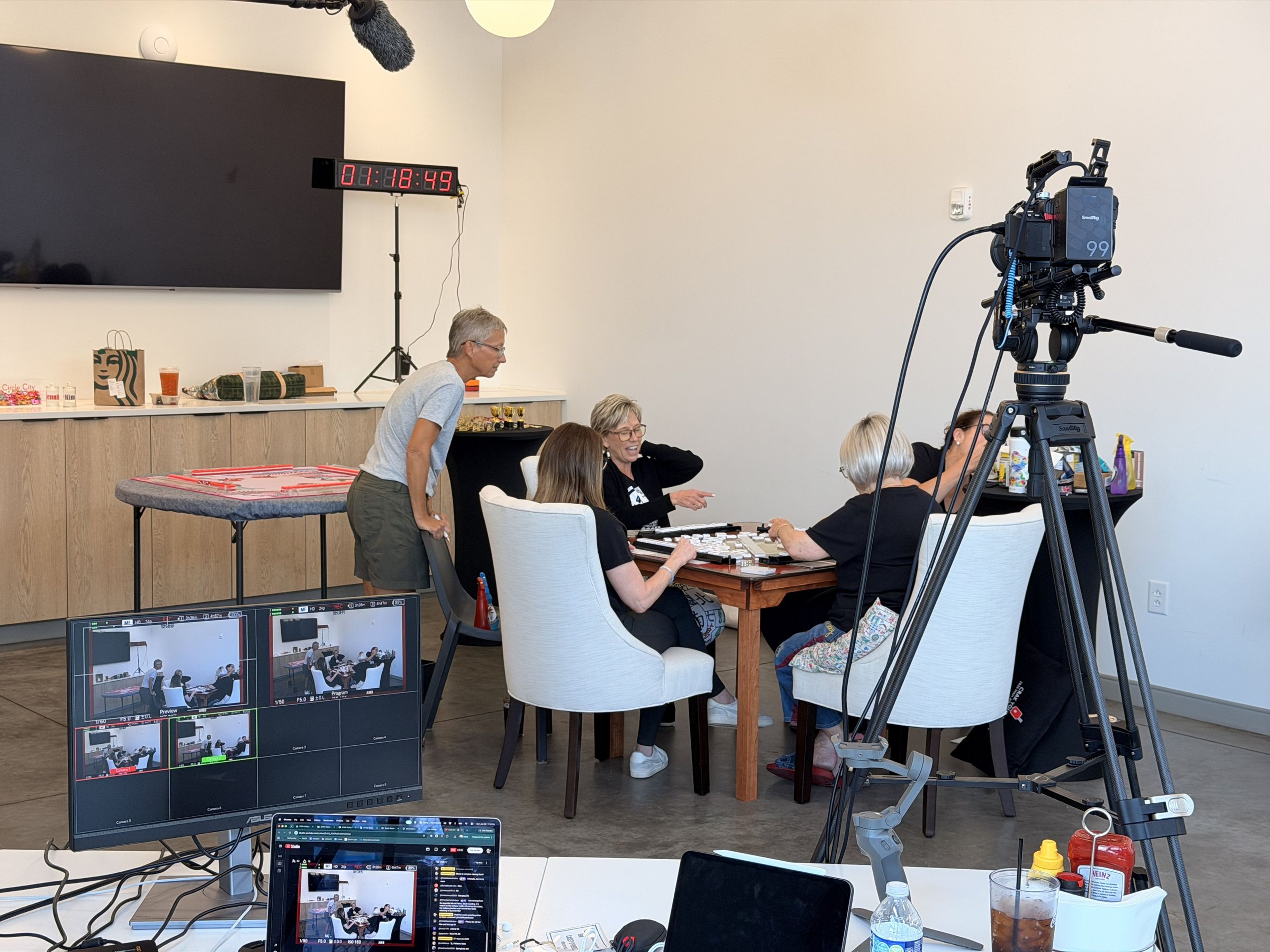 The Boda Studios crew monitoring a live multi-cam shoot