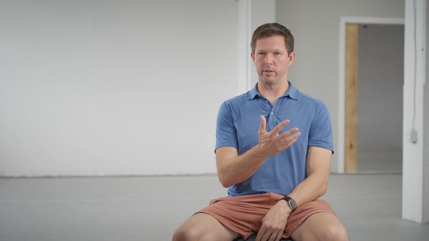 A LUMIQ founder on camera during the interview