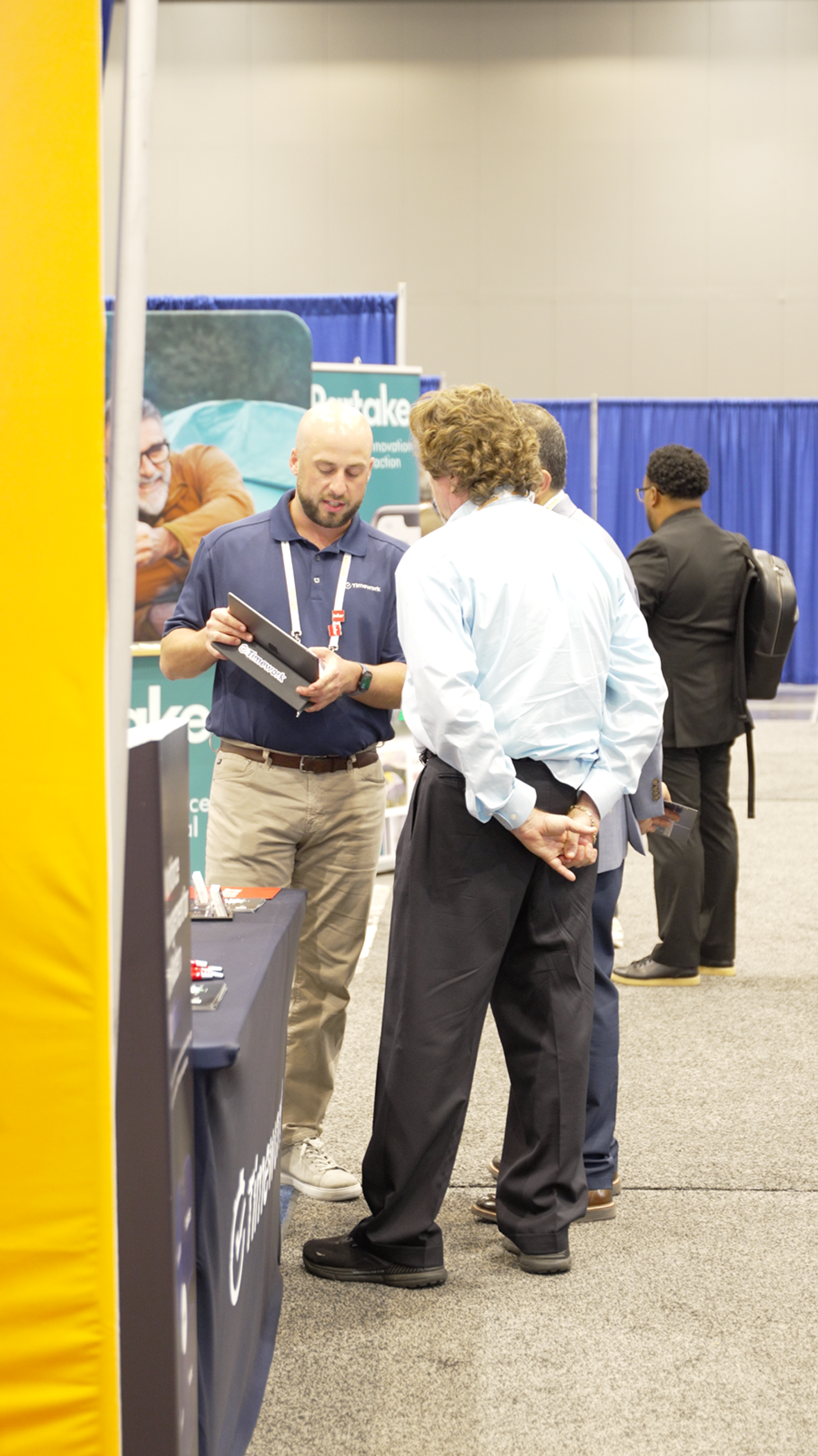 Attendees connecting on the expo floor at a TechConnect event
