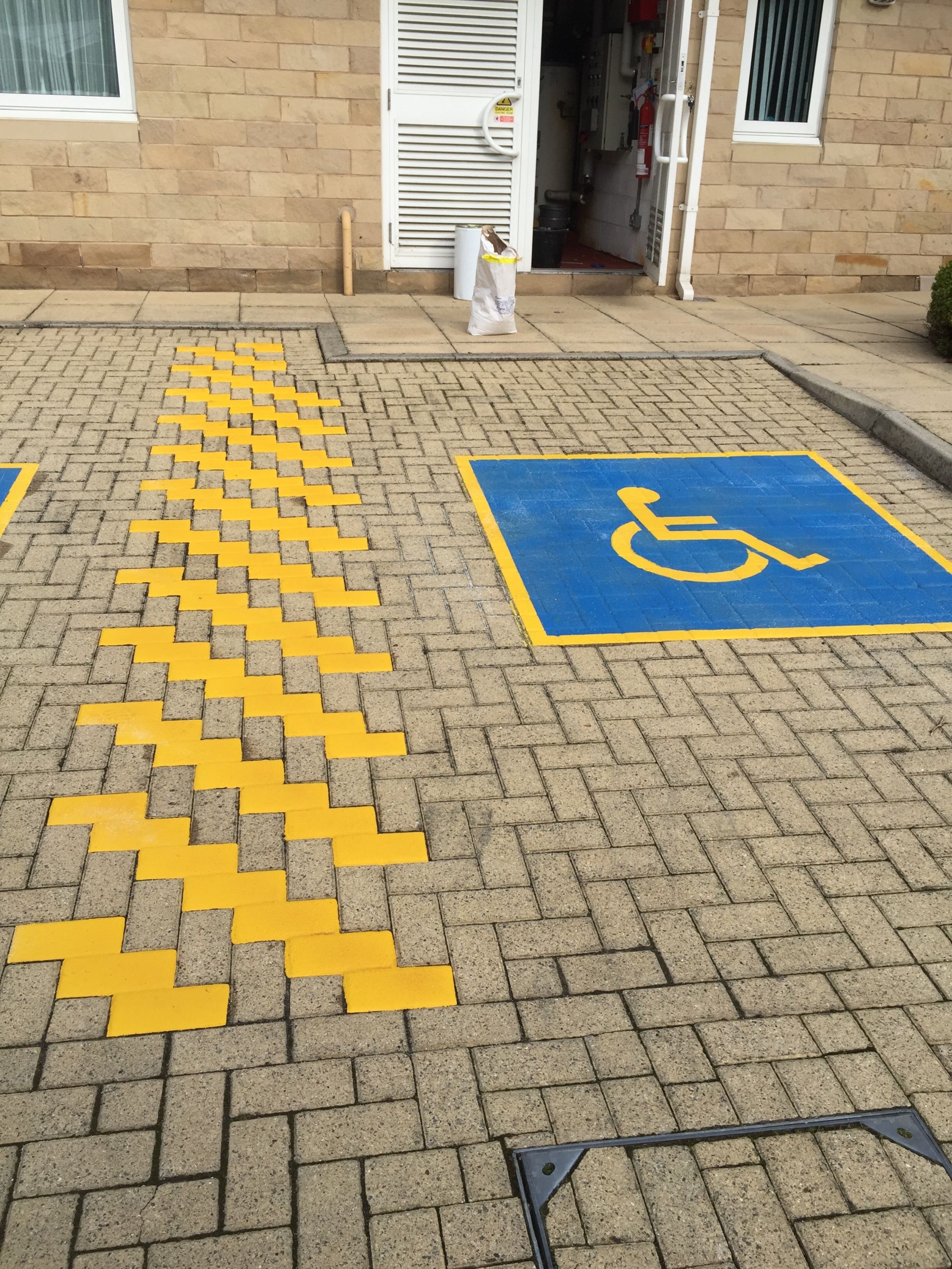 Road markings carried out for the Church of Jesus Christ of latter day Saints