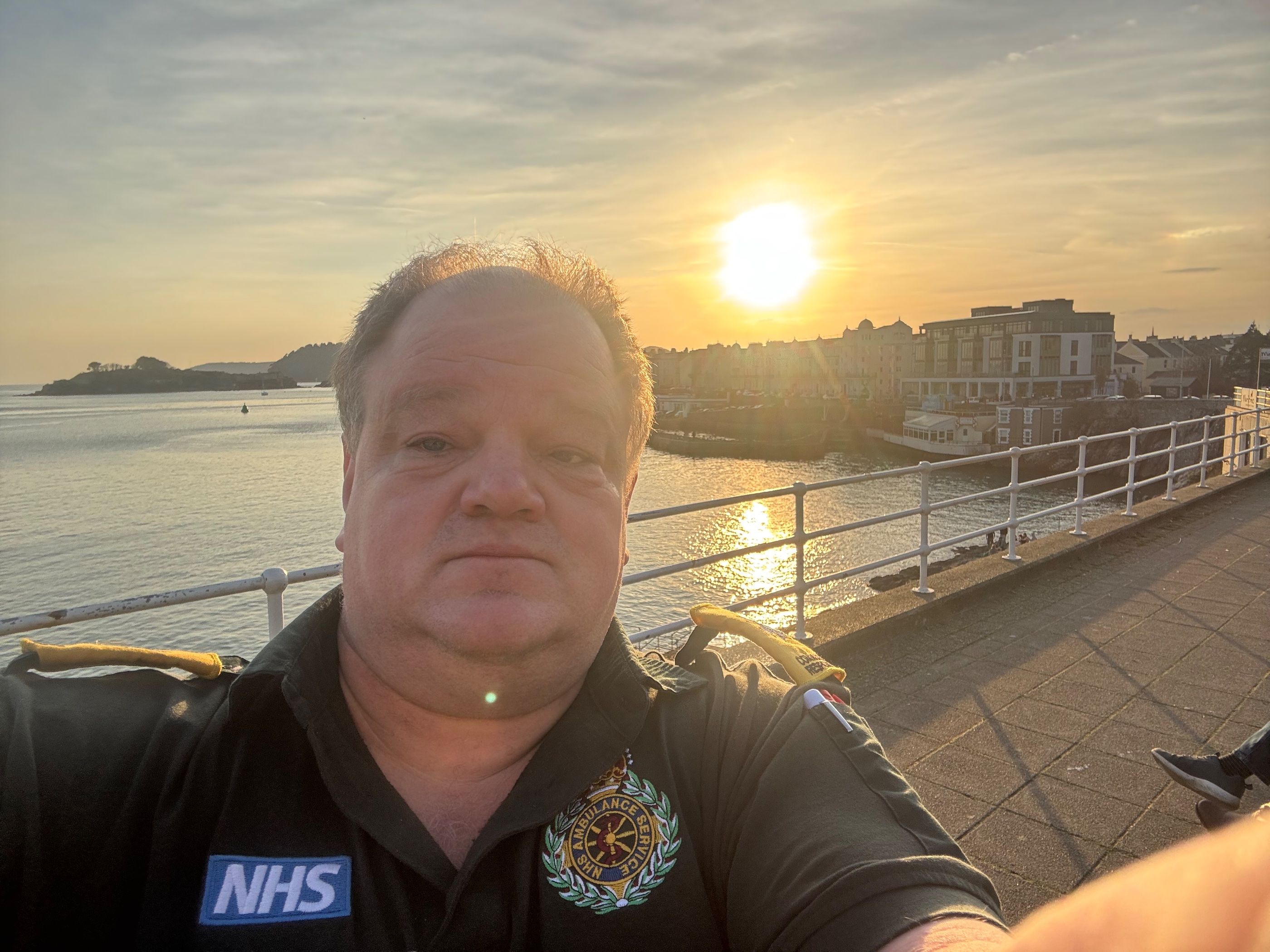 Photograph of me on duty as a first responder in Plymouth