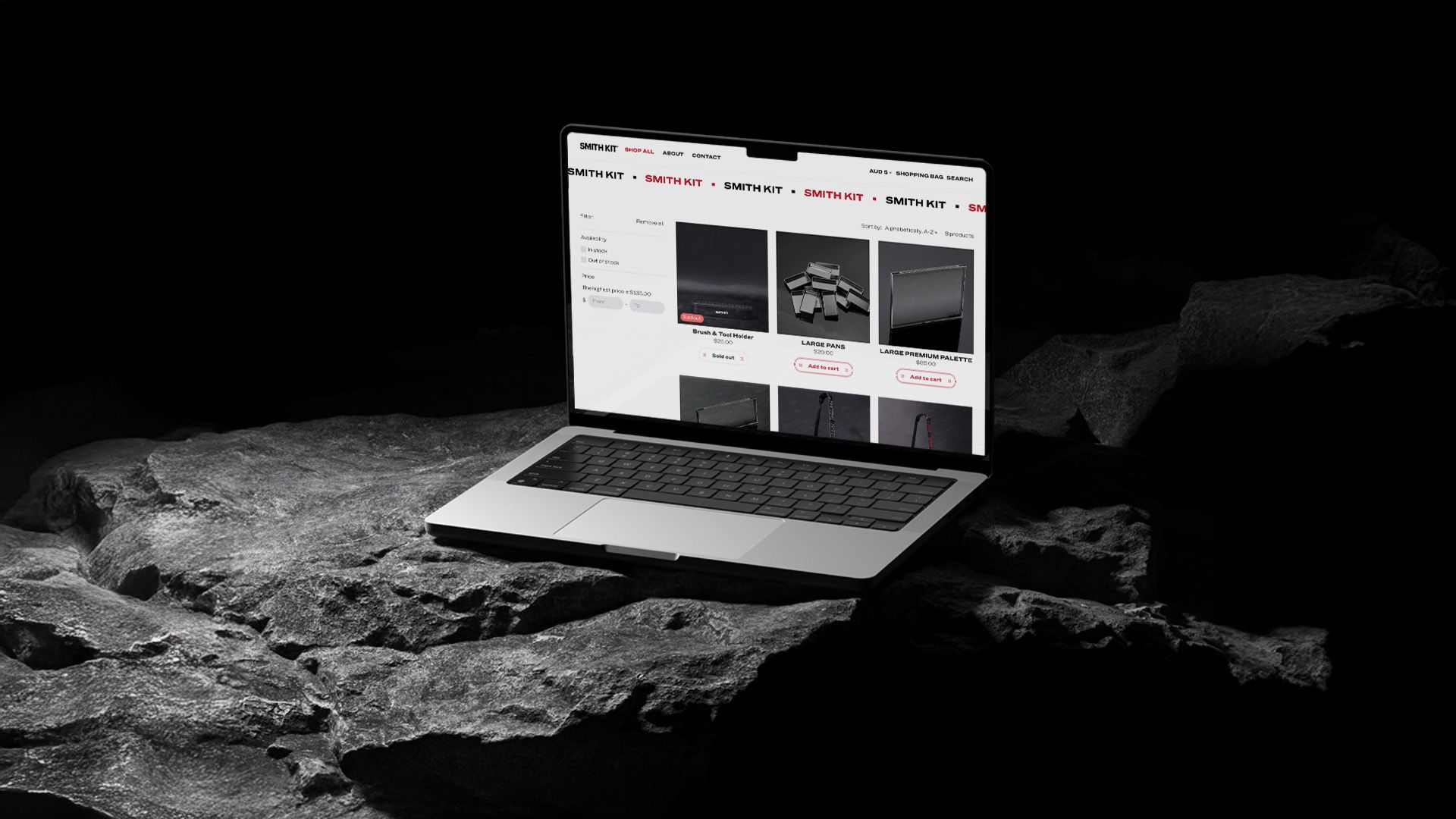 Smith Kit website on laptop