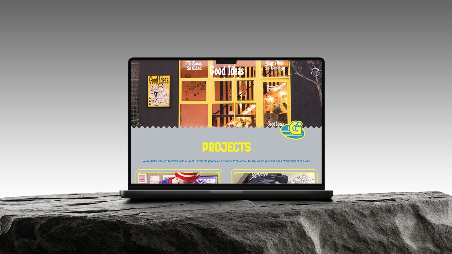 Good Ideas Website on laptop