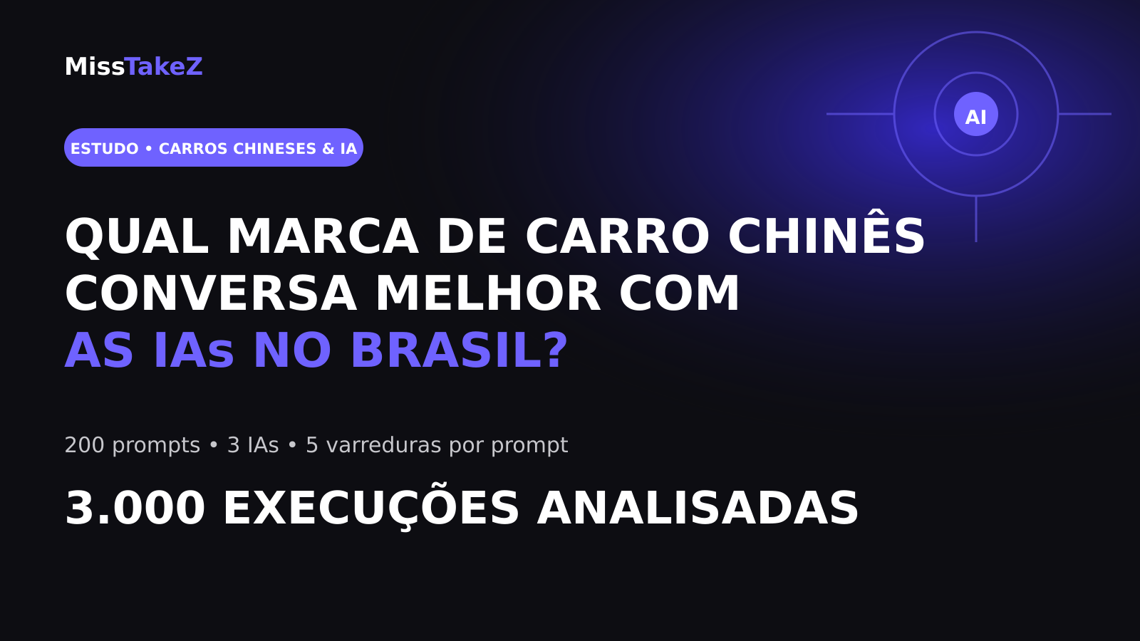 Qual marca de carro chinês conversa melhor com as IAs no Brasil?