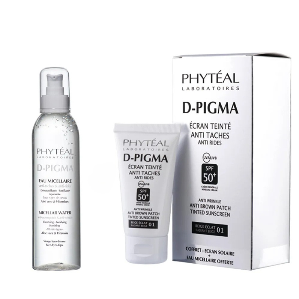 PHYTEAL DPIGMA ECRAN TEINTE BEIGE ECLAT SPF50+EAU MICELLAIRE A L'ALOE VERA 150ML (OFFERTE)