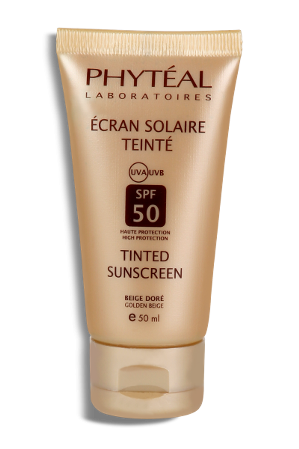 PHYTÉAL écran solaire teinté beige doré SPF 50 UVA