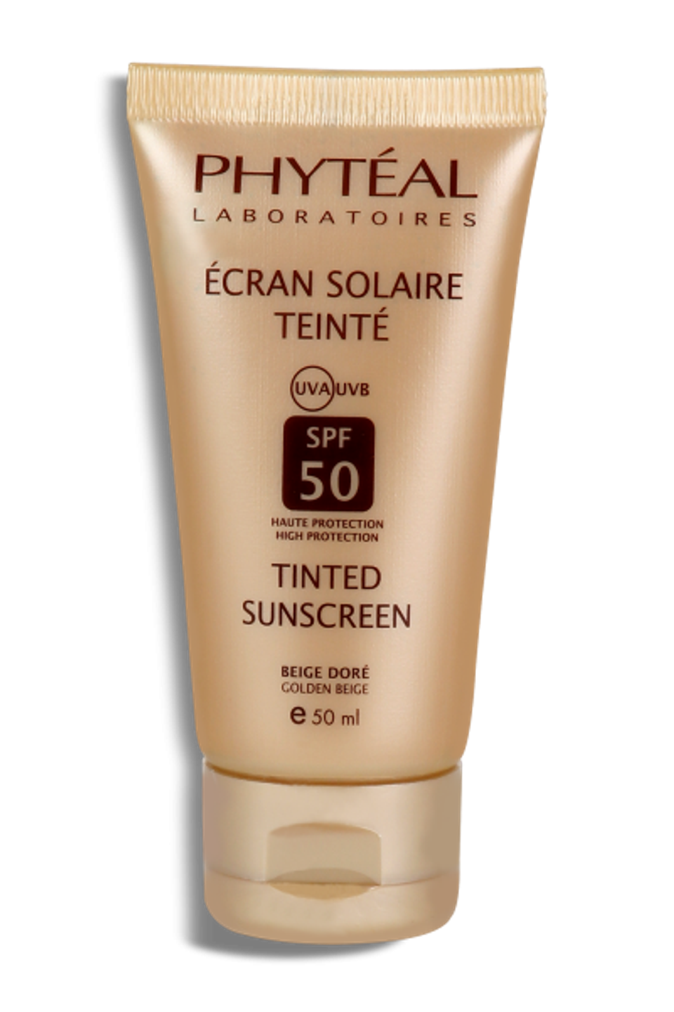 PHYTÉAL écran solaire teinté beige doré SPF 50 UVA