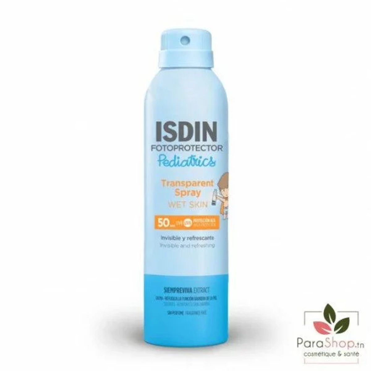 Isdin Pediatrics Spray Transparent Wet Skin Ecran Solaire Enfant Spf50+ 250ml