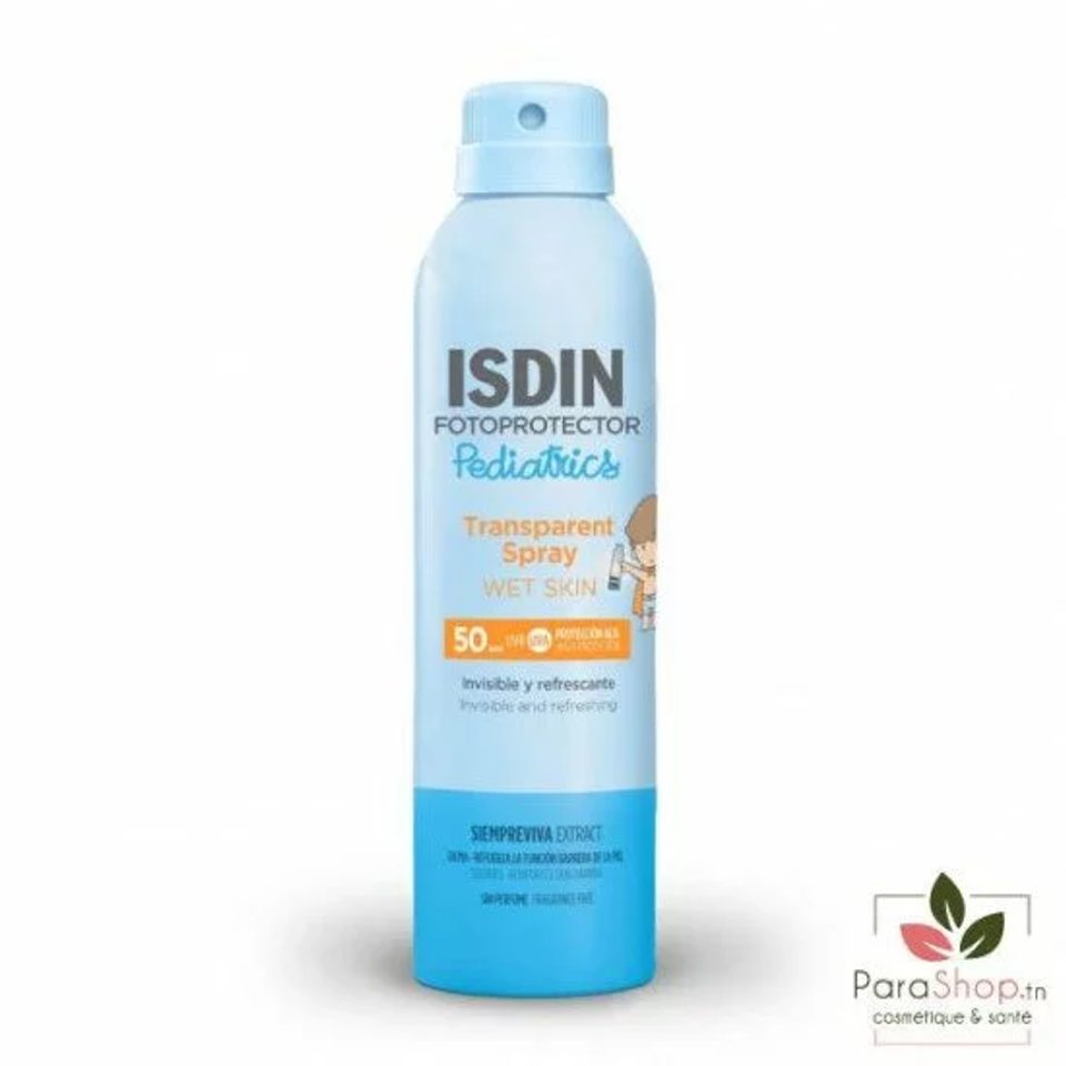 Isdin Pediatrics Spray Transparent Wet Skin Ecran Solaire Enfant Spf50+ 250ml