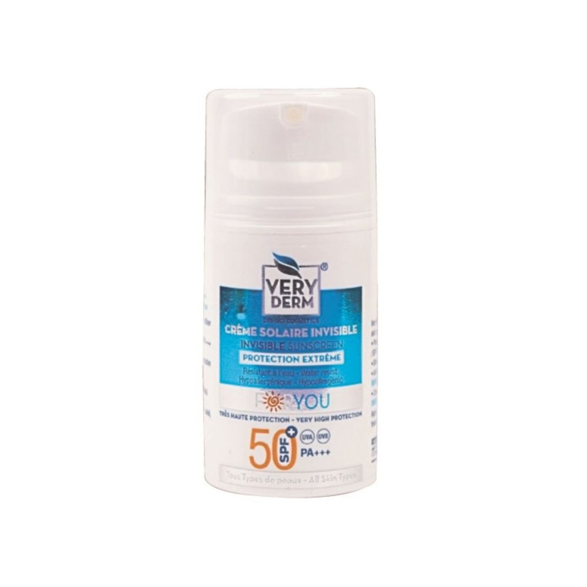 VERY DERM Crème Solaire Invisible SPF50+