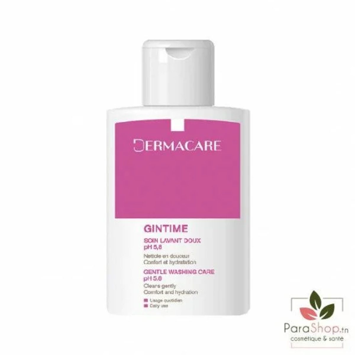 DERMACARE GINTIME Soin Toilette Intime pH 5.8 100ML