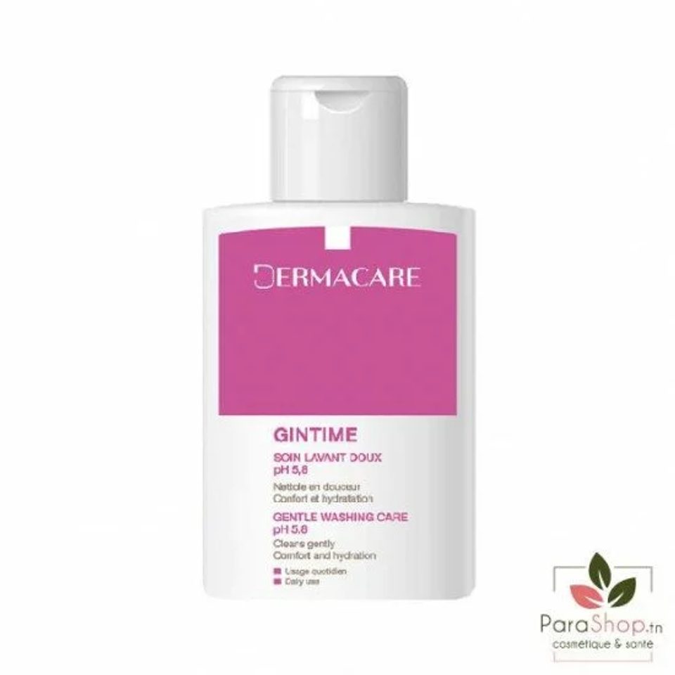 DERMACARE GINTIME Soin Toilette Intime pH 5.8 100ML