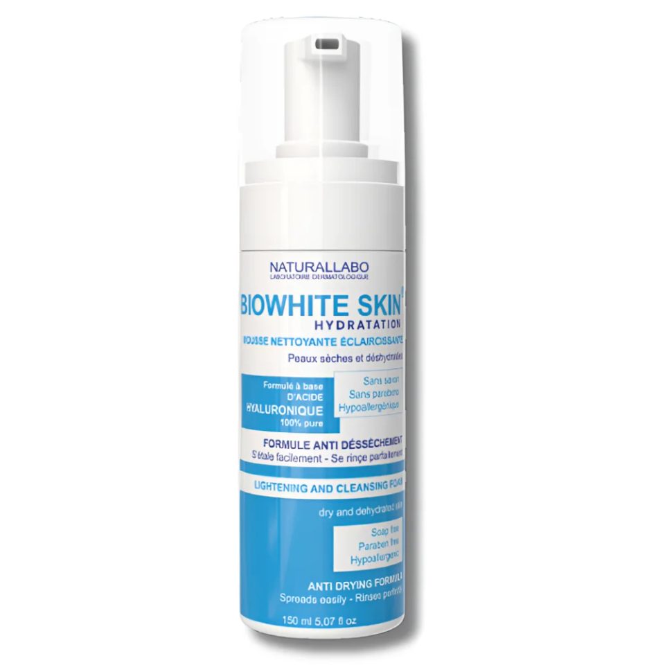 NATURALLABO BIOWHITE SKIN - MOUSSE NETTOYANTE ECLAIRCISSANTE PEAUX DESHYDRATEES 150ML