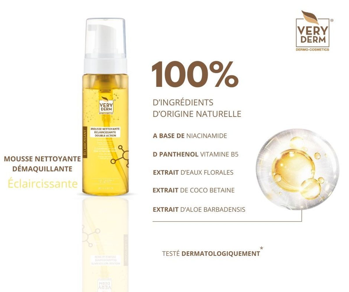 VERY DERM Mousse Nettoyante Éclaircissante 200 ml