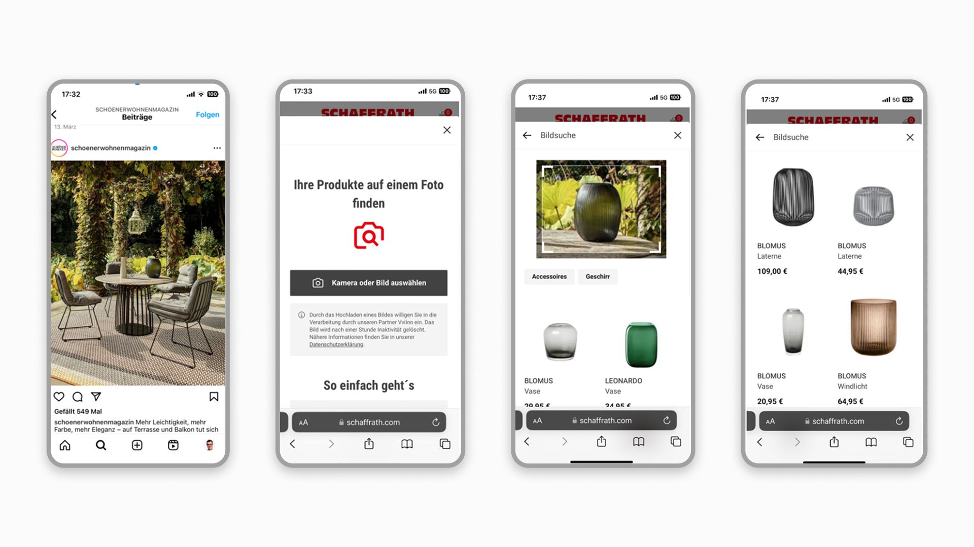 phone with visual search widget
