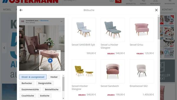 Furniture retailer OSTERMANN introduces visual product search with vviinn in its online shop